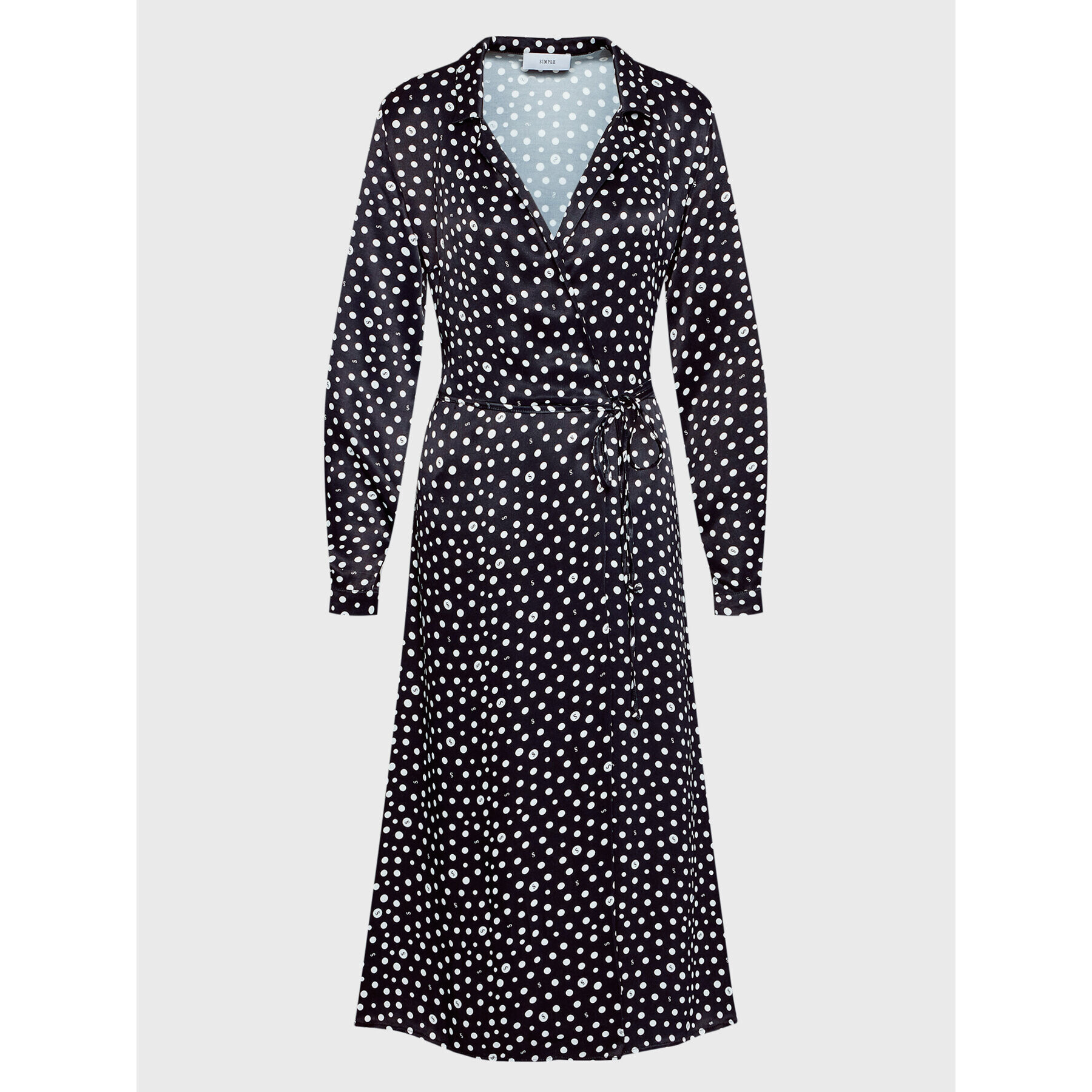 Simple Рокля тип риза SUD514-03 Черен Regular Fit - Pepit.bg