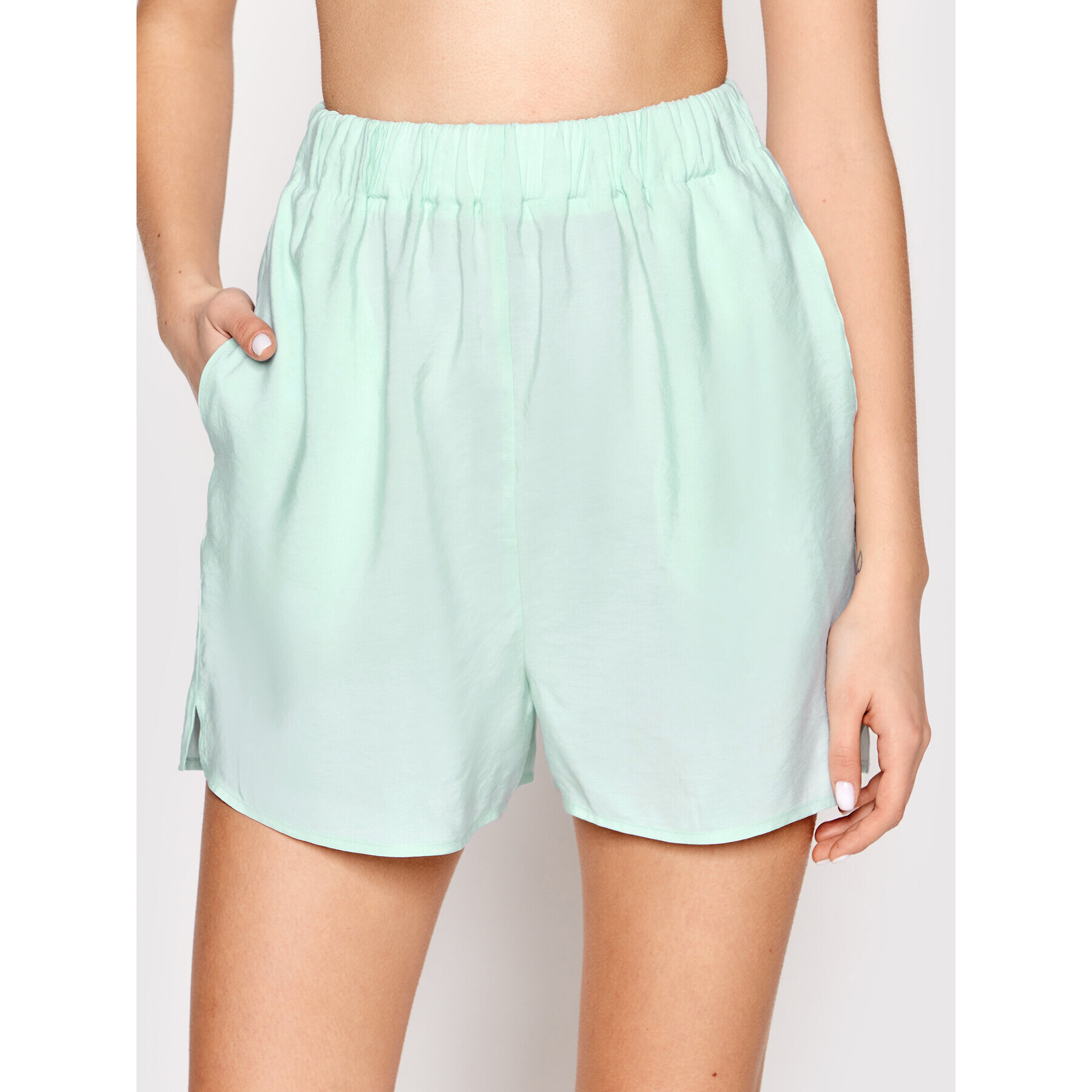 Simple Шорти от плат SKD004 Син Regular Fit - Pepit.bg