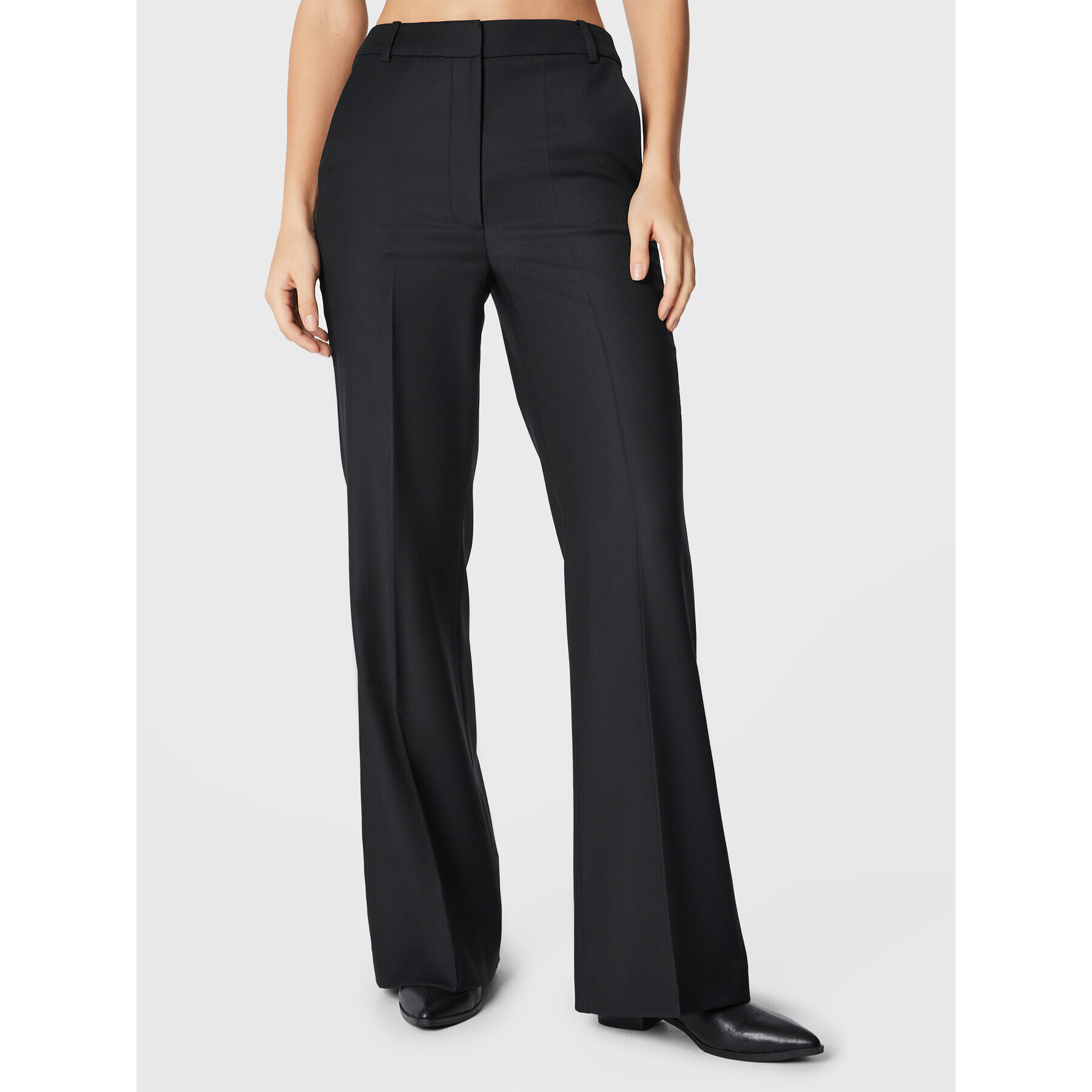 Simple Текстилни панталони LINDA TOL SPD550-01 Черен Regular Fit - Pepit.bg