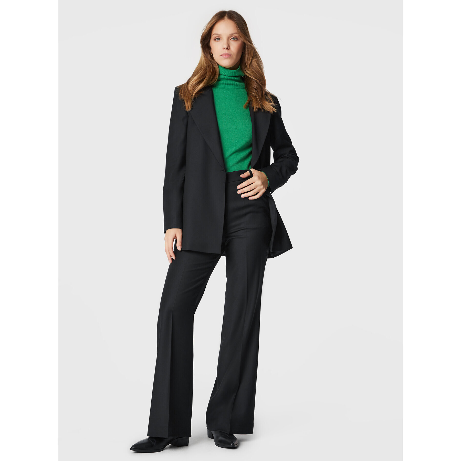 Simple Текстилни панталони LINDA TOL SPD550-01 Черен Regular Fit - Pepit.bg