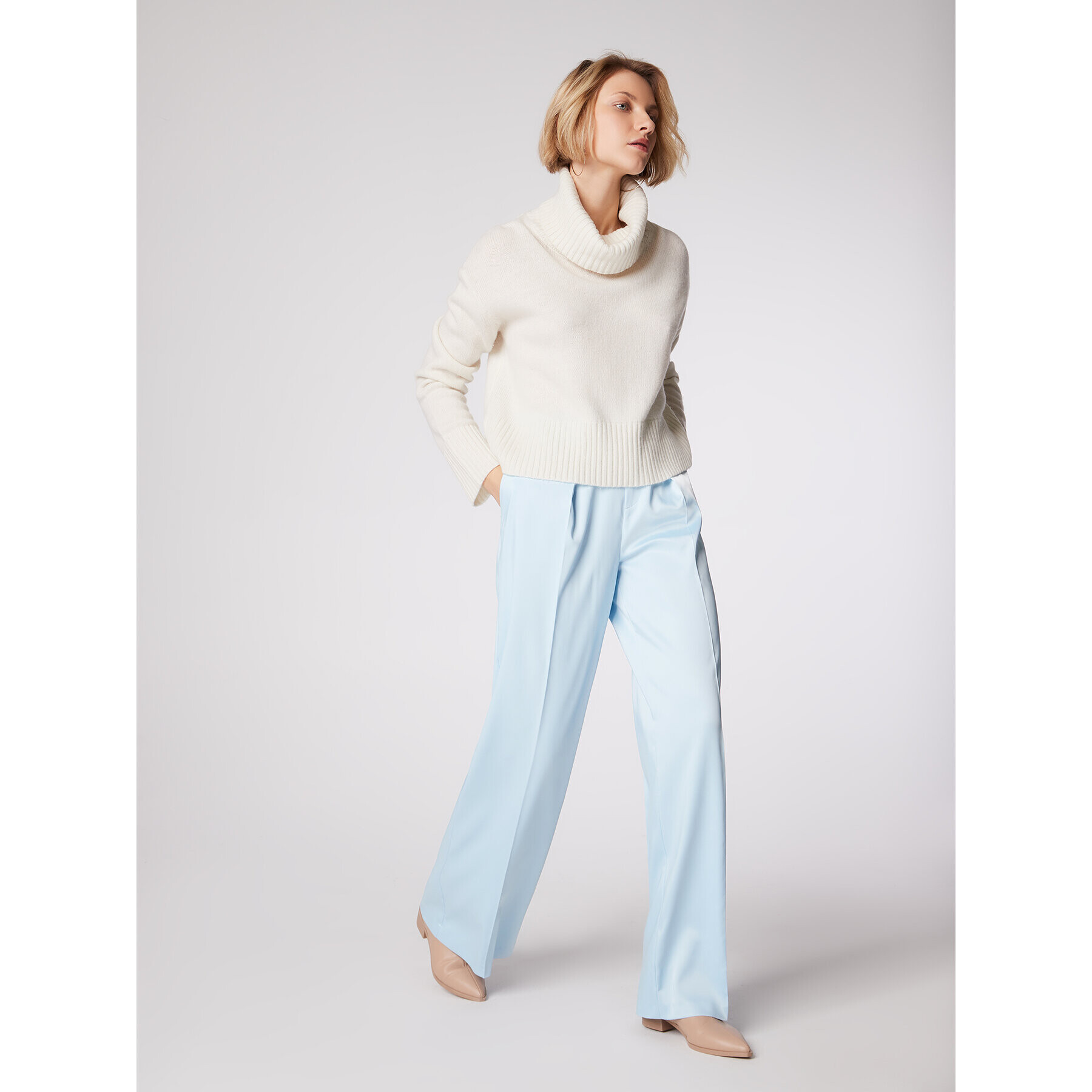 Simple Текстилни панталони SPD015 Син Regular Fit - Pepit.bg