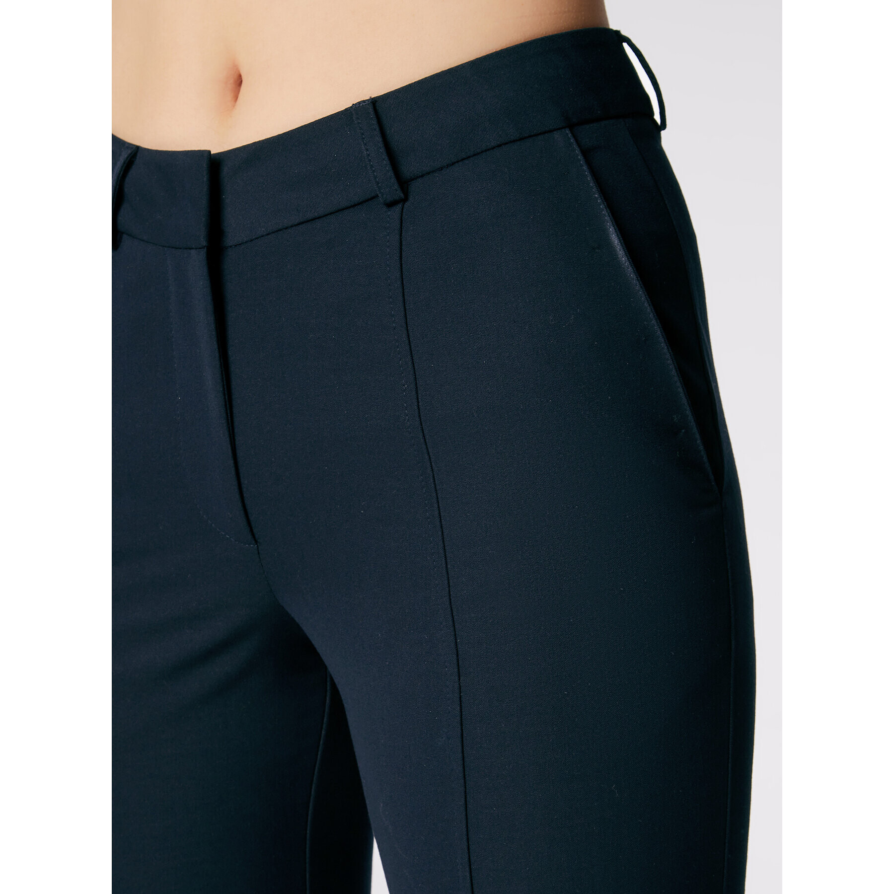 Simple Текстилни панталони SPD506-01 Тъмносин Slim Fit - Pepit.bg