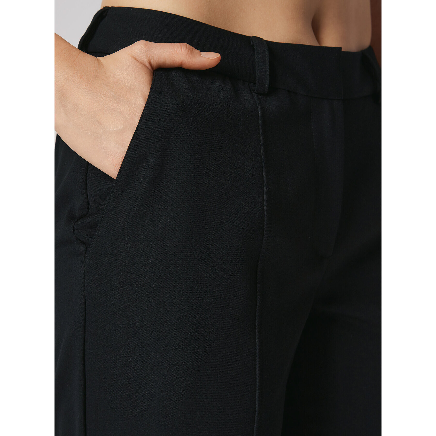 Simple Текстилни панталони SPD506-02 Черен Slim Fit - Pepit.bg