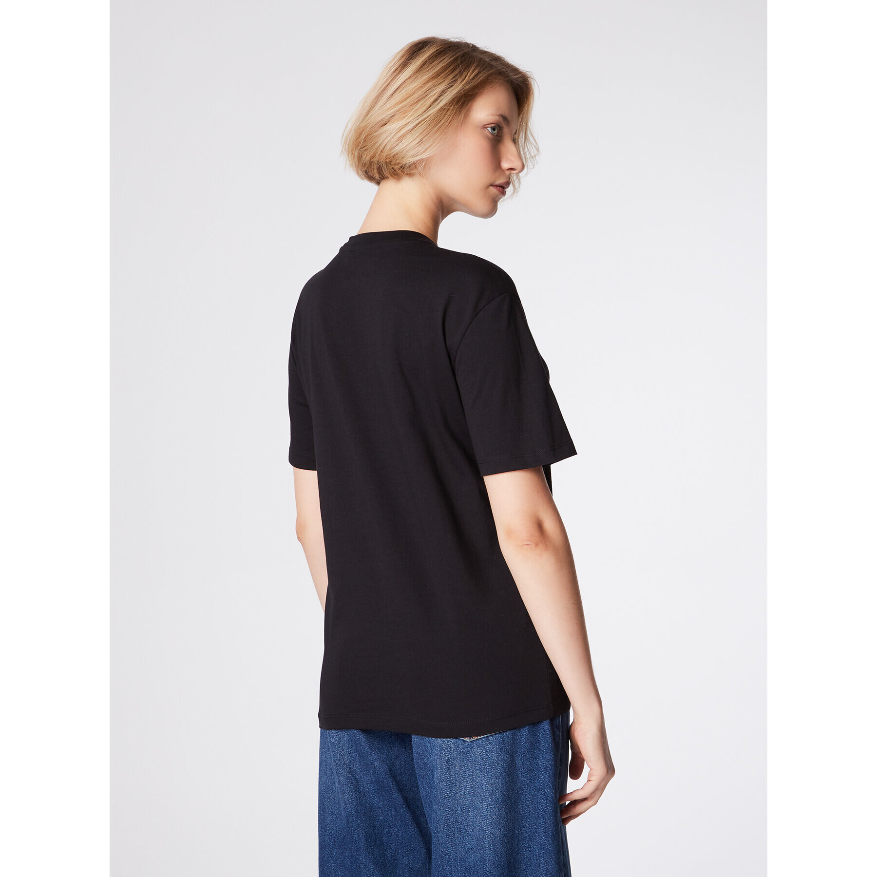 Simple Тишърт TSD500-02 Черен Relaxed Fit - Pepit.bg