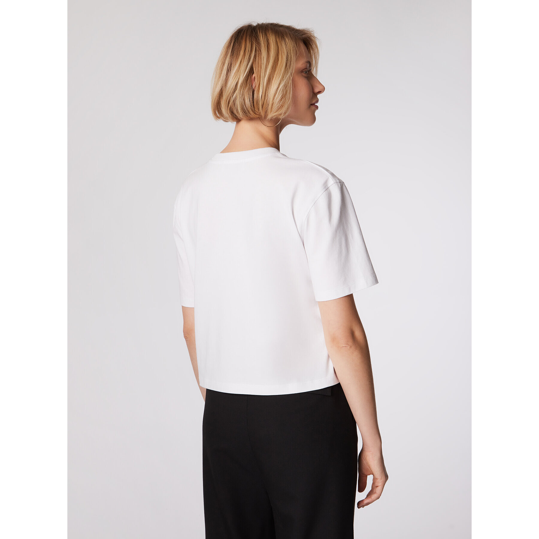 Simple Тишърт TSD550-01 Бял Relaxed Fit - Pepit.bg