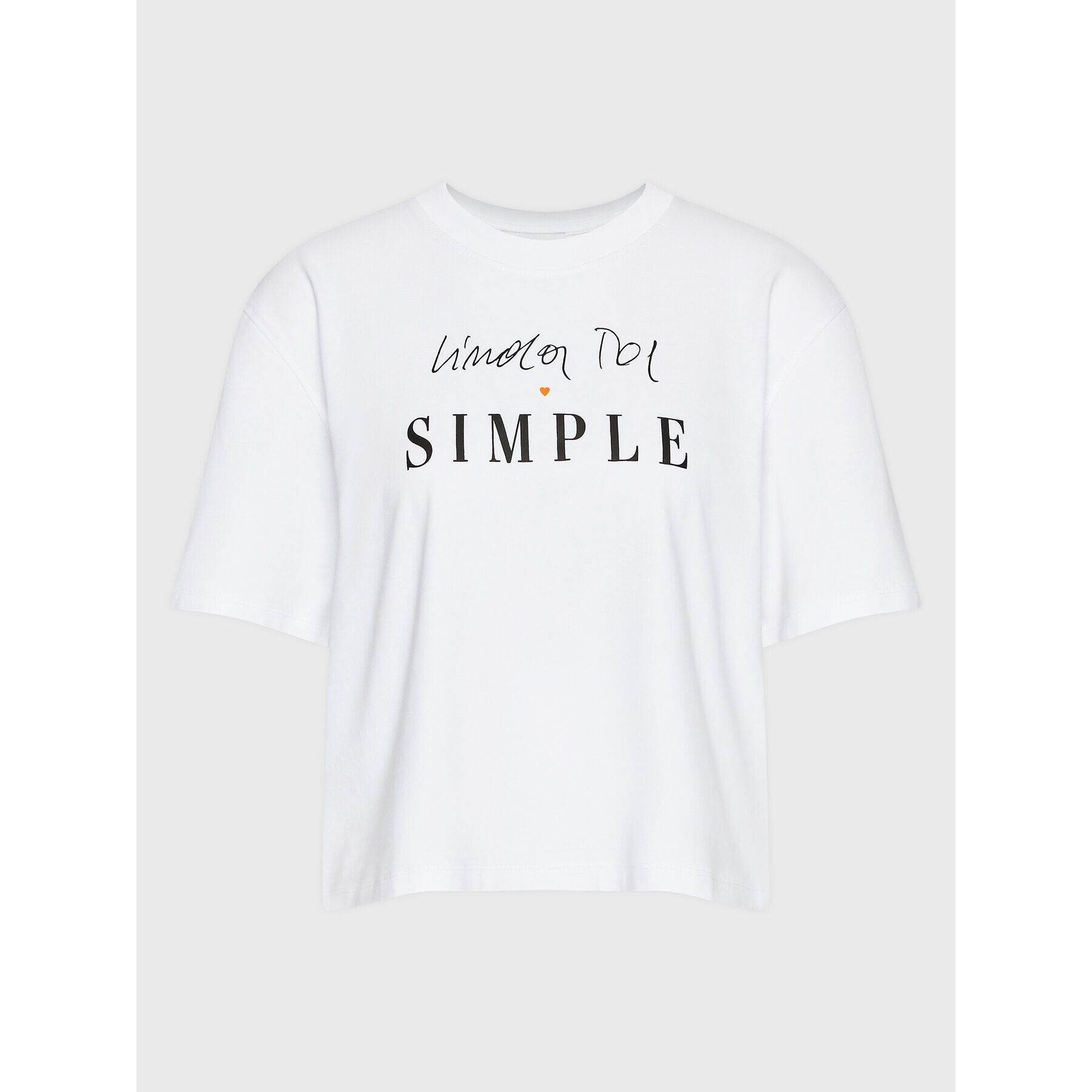 Simple Тишърт TSD550-01 Бял Relaxed Fit - Pepit.bg