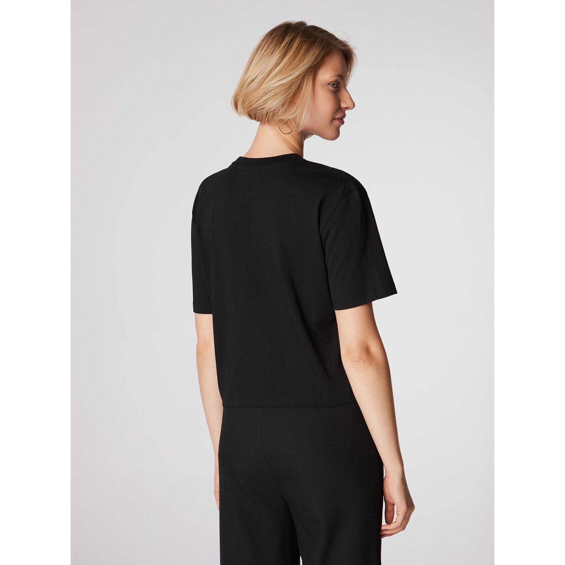 Simple Тишърт TSD551-01 Черен Relaxed Fit - Pepit.bg