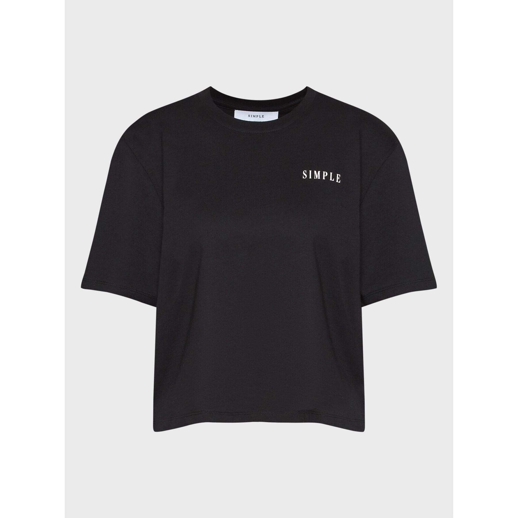 Simple Тишърт TSD551-01 Черен Relaxed Fit - Pepit.bg