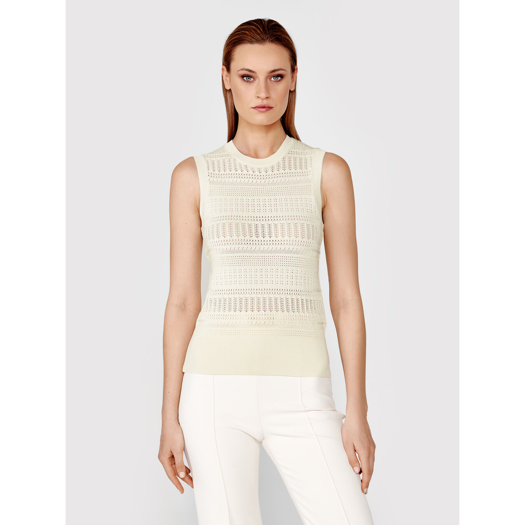 Simple топ SWD029 Бежов Slim Fit - Pepit.bg