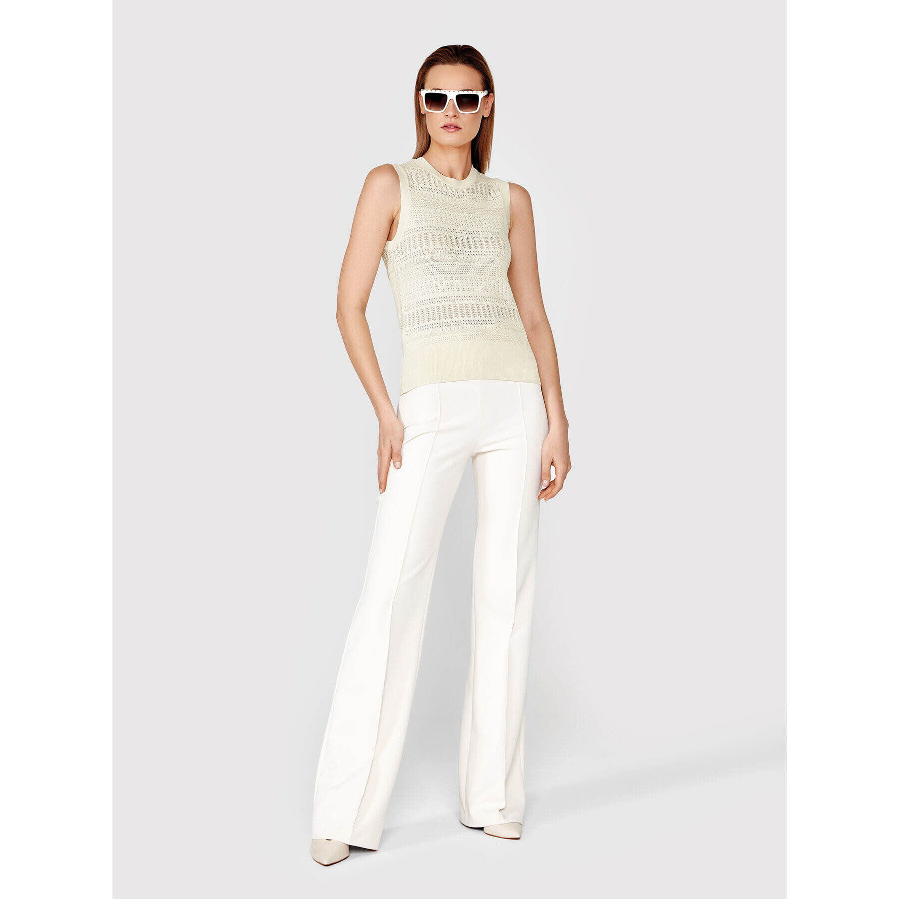 Simple топ SWD029 Бежов Slim Fit - Pepit.bg