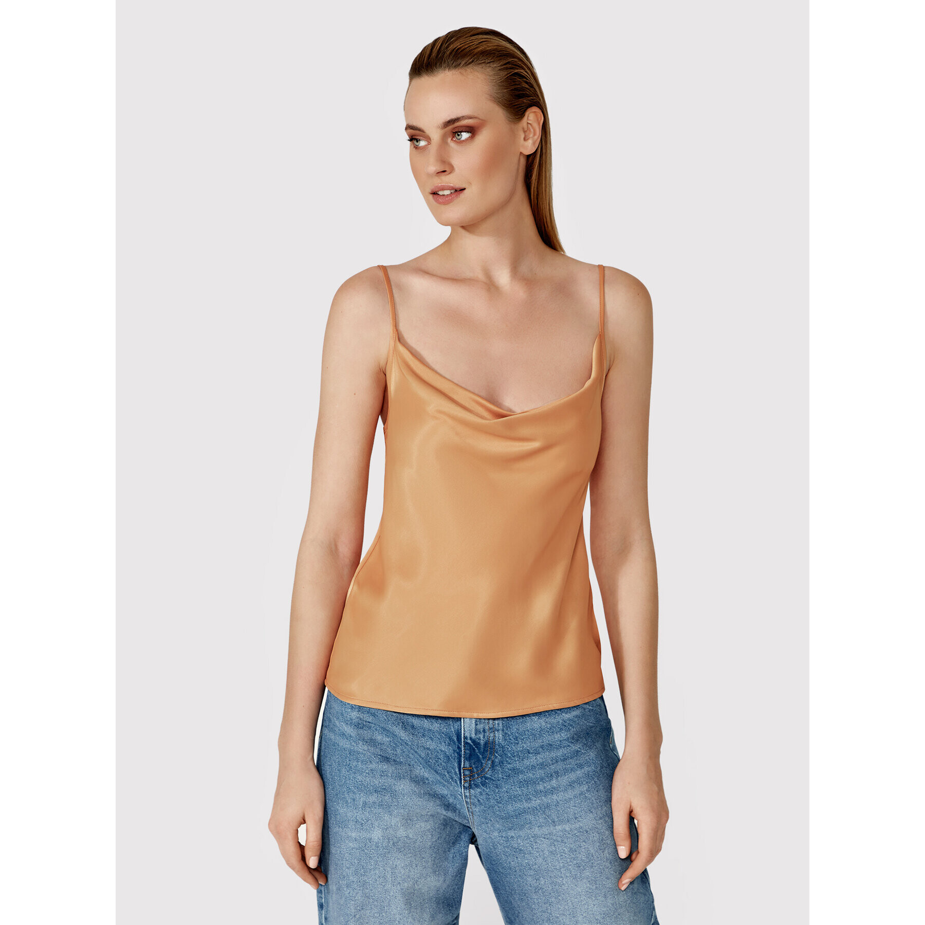 Simple топ TPD006 Кафяв Regular Fit - Pepit.bg