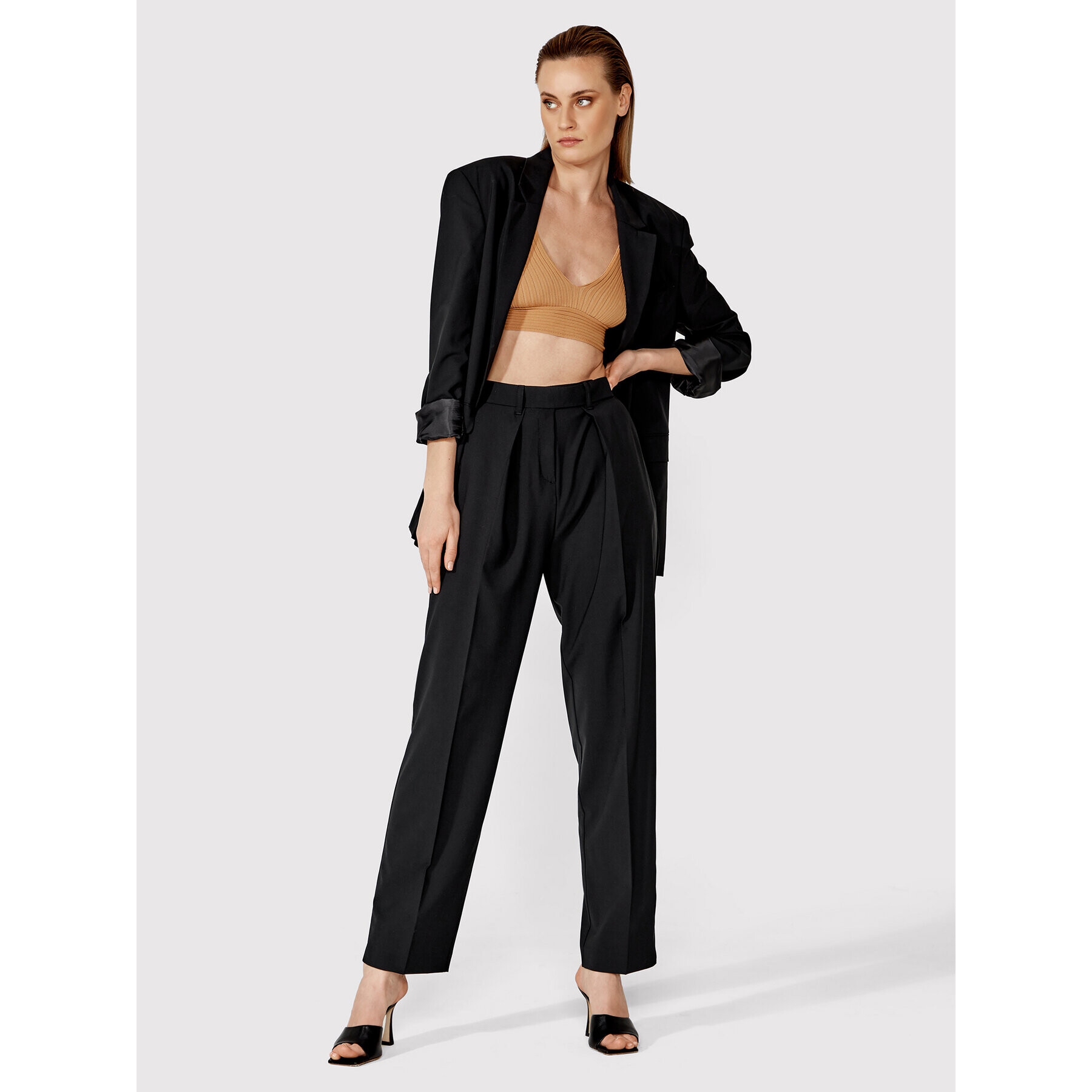 Simple топ TPD012 Кафяв Slim Fit - Pepit.bg