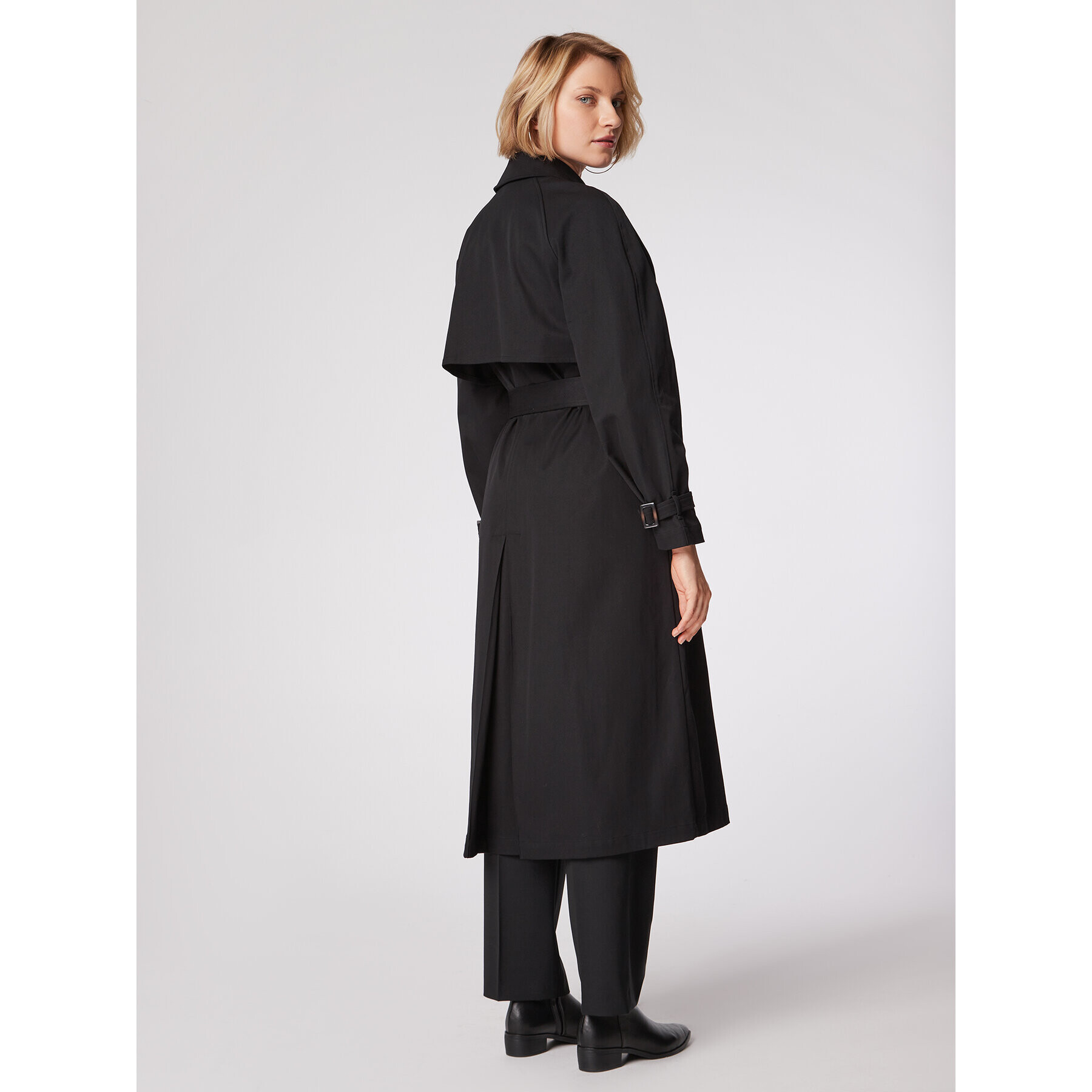 Simple Тренч PLD004 Черен Regular Fit - Pepit.bg