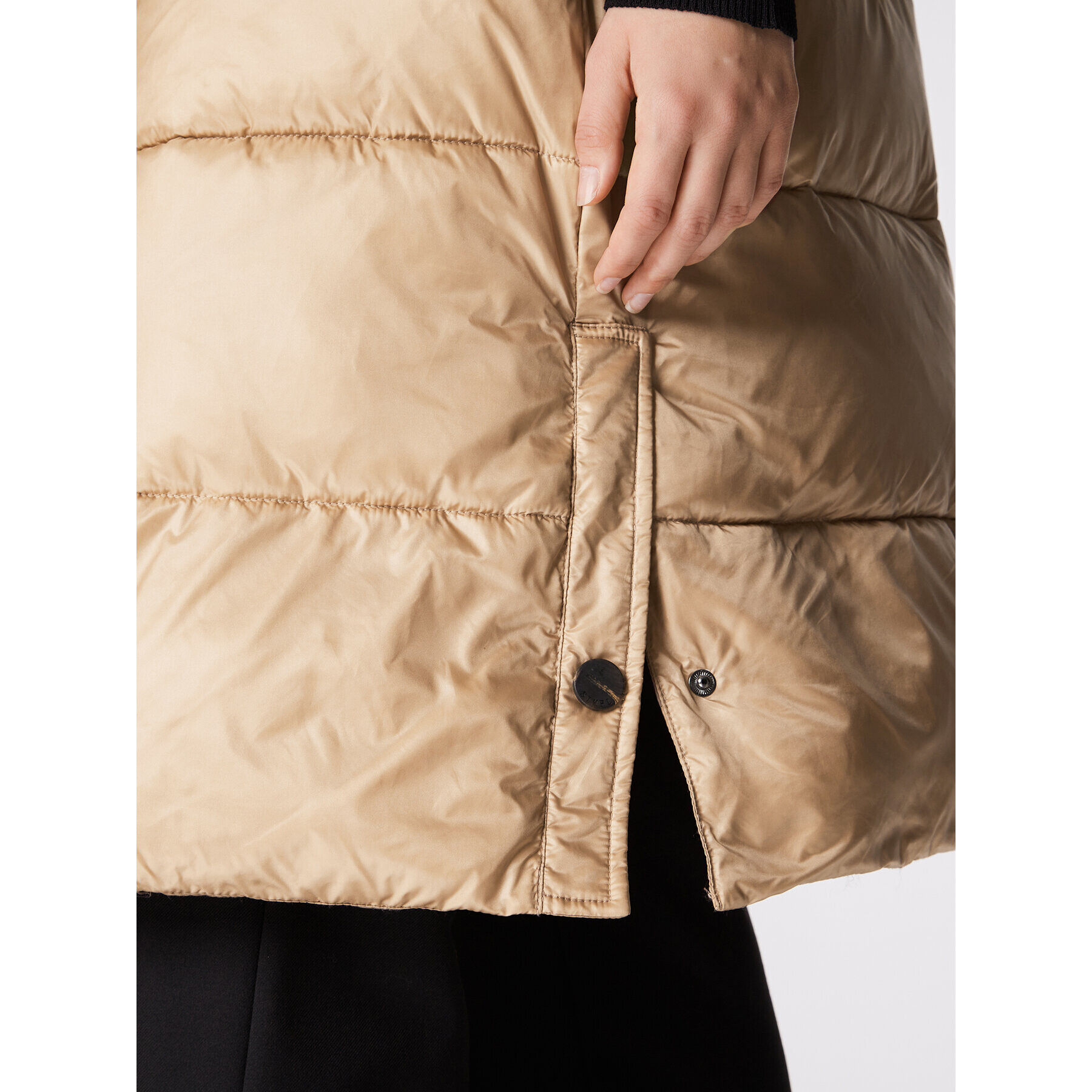 Simple Пухено яке PLD503-02 Бежов Relaxed Fit - Pepit.bg