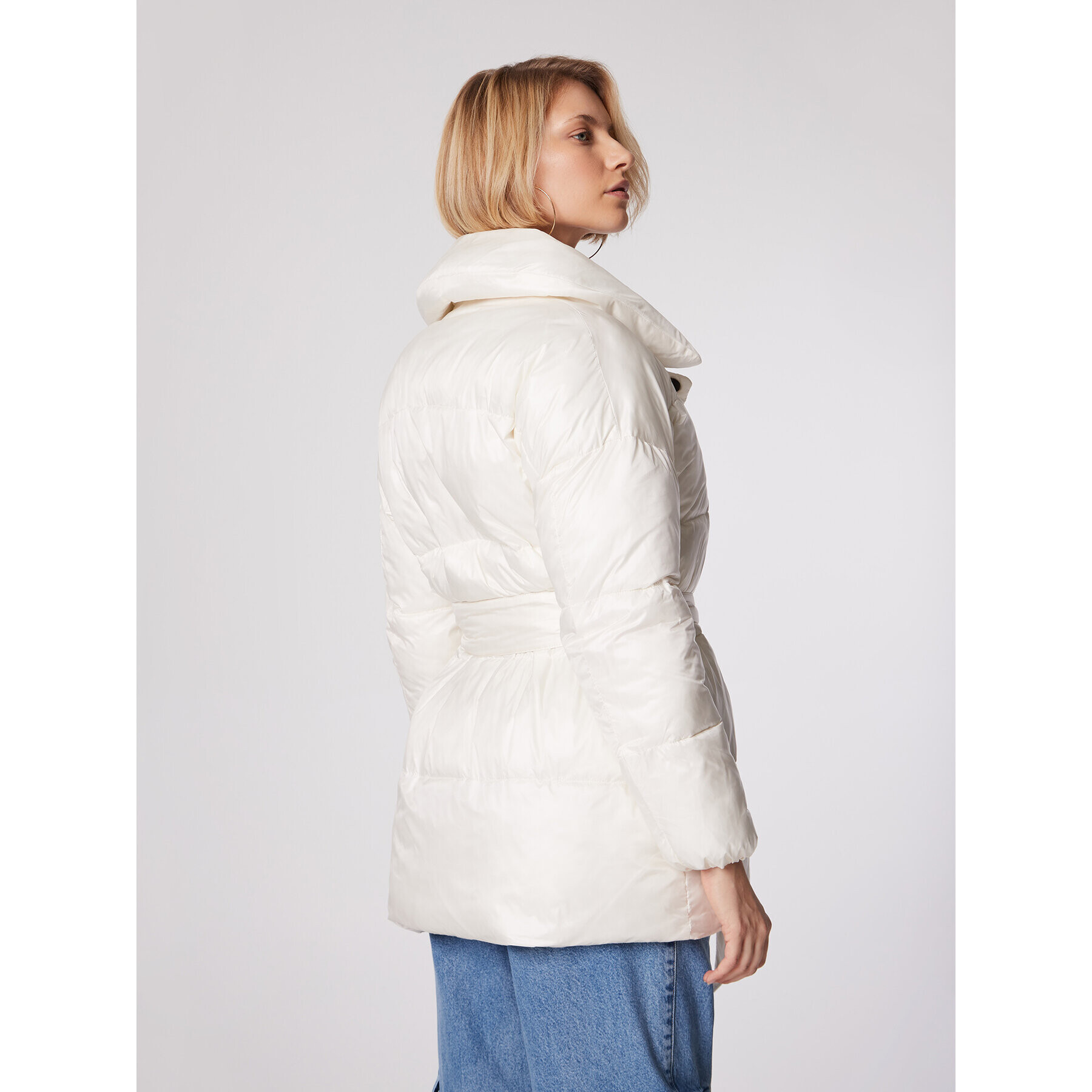Simple Зимно яке KUD501-02 Бежов Relaxed Fit - Pepit.bg