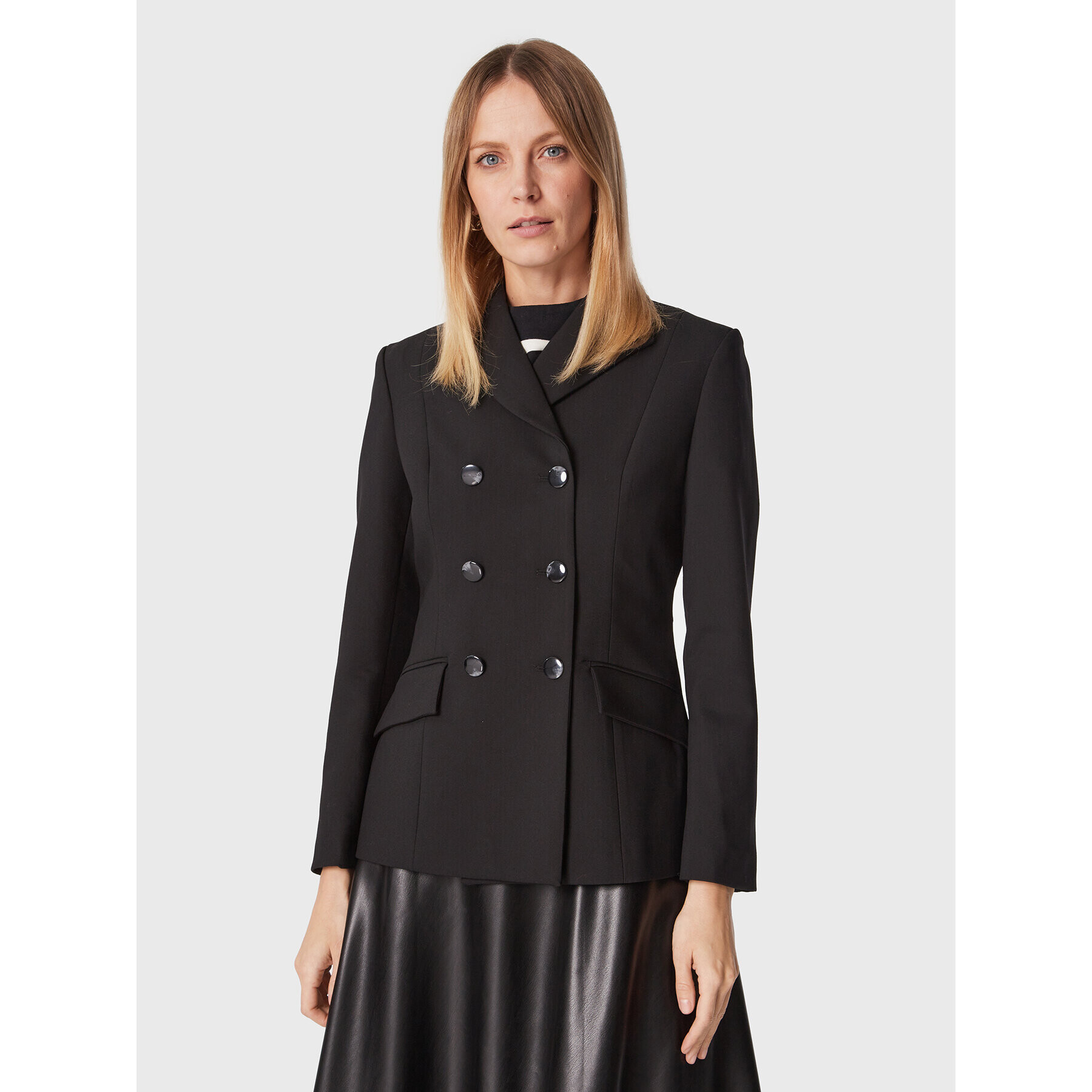 Sisley Сако 2OLVLW00L Черен Slim Fit - Pepit.bg