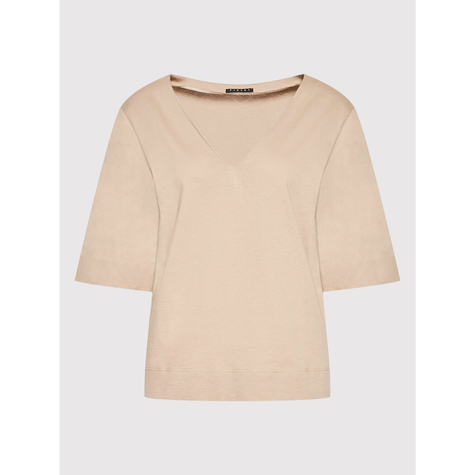 Sisley Блуза 3I1XL4161 Бежов Regular Fit - Pepit.bg