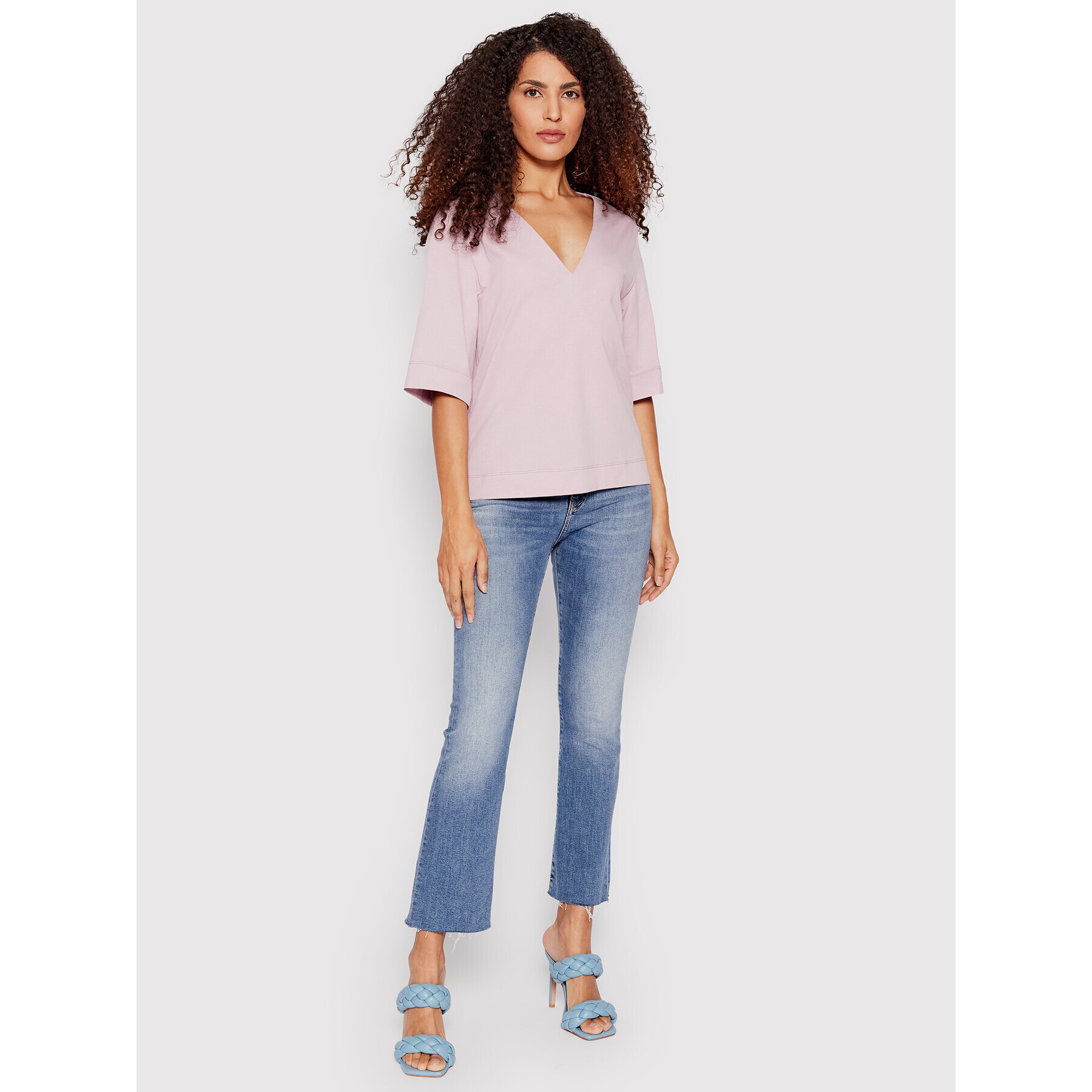 Sisley Блуза 3I1XL4161 Виолетов Relaxed Fit - Pepit.bg