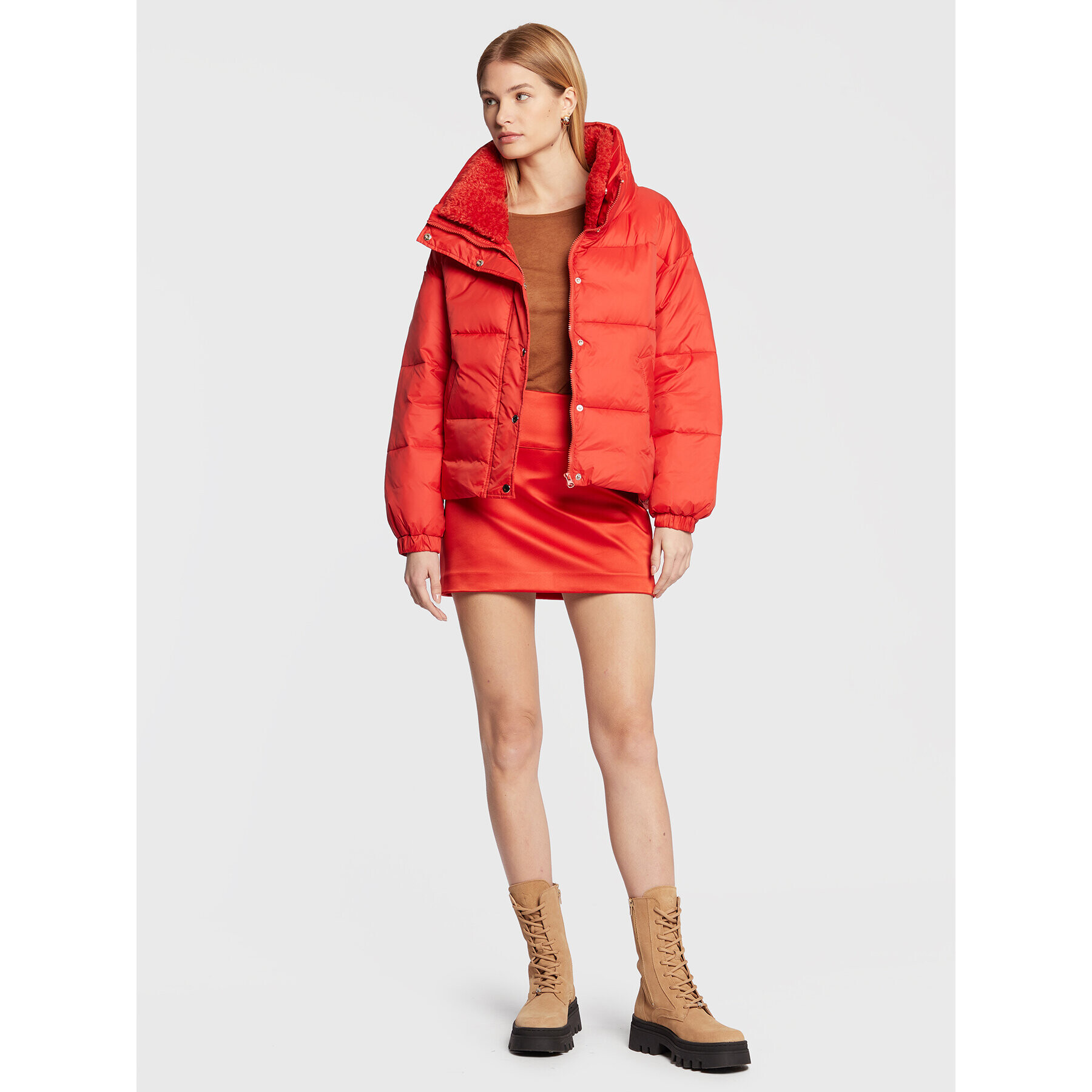 Sisley Блуза 3XY4L126X Кафяв Regular Fit - Pepit.bg