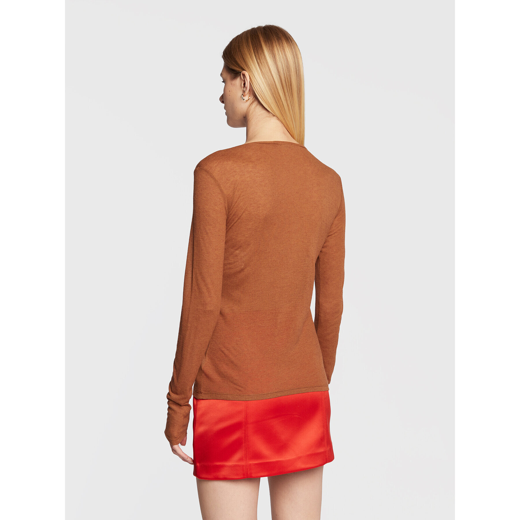 Sisley Блуза 3XY4L126X Кафяв Regular Fit - Pepit.bg