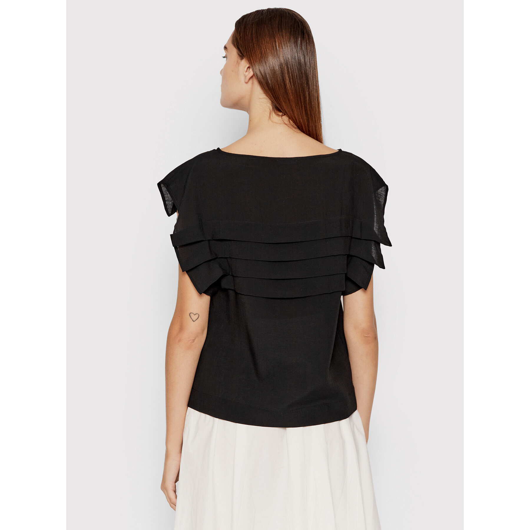 Sisley Блуза 52C7LQ01B Черен Relaxed Fit - Pepit.bg