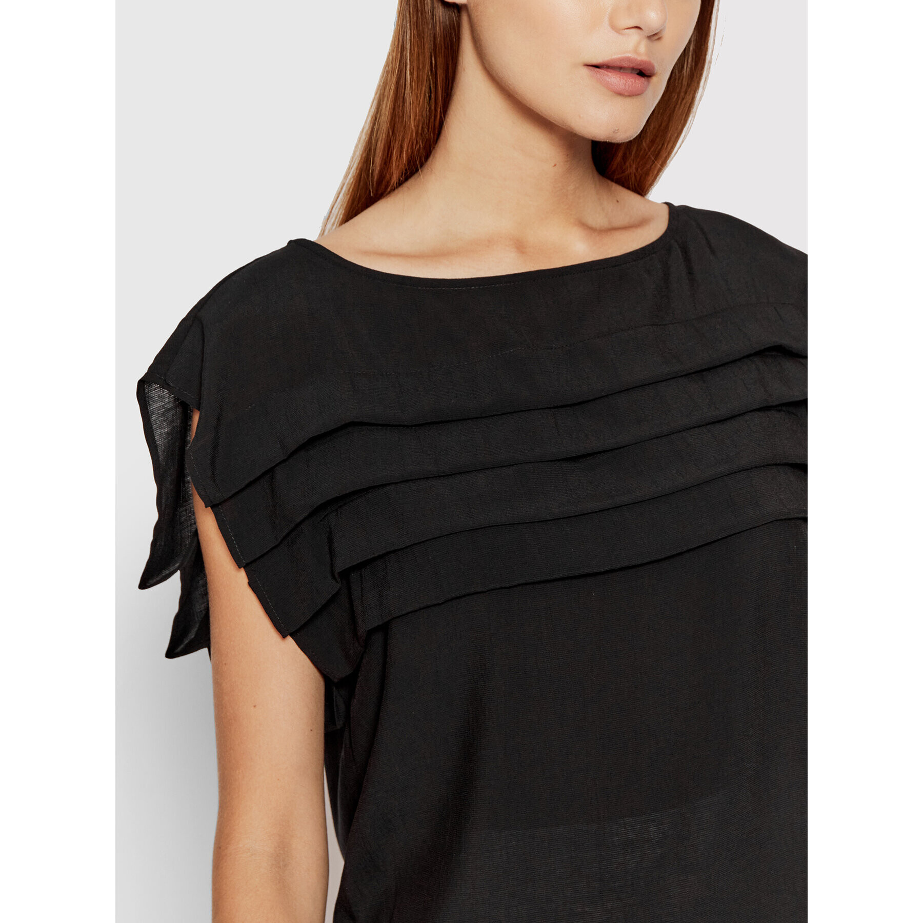 Sisley Блуза 52C7LQ01B Черен Relaxed Fit - Pepit.bg
