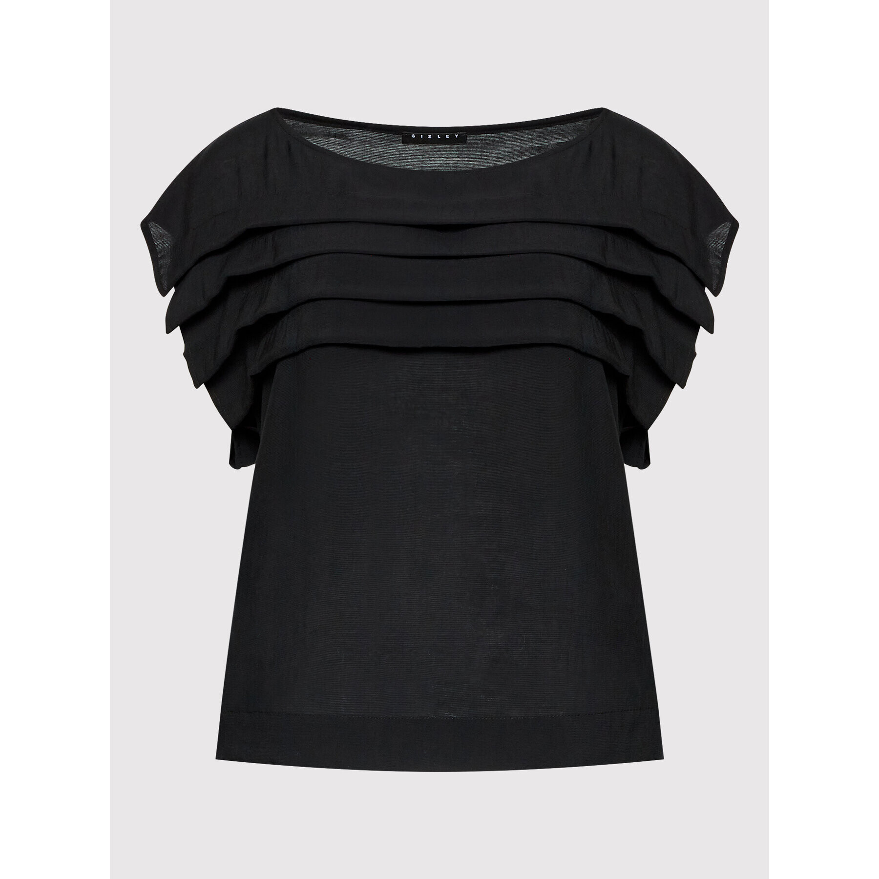 Sisley Блуза 52C7LQ01B Черен Relaxed Fit - Pepit.bg