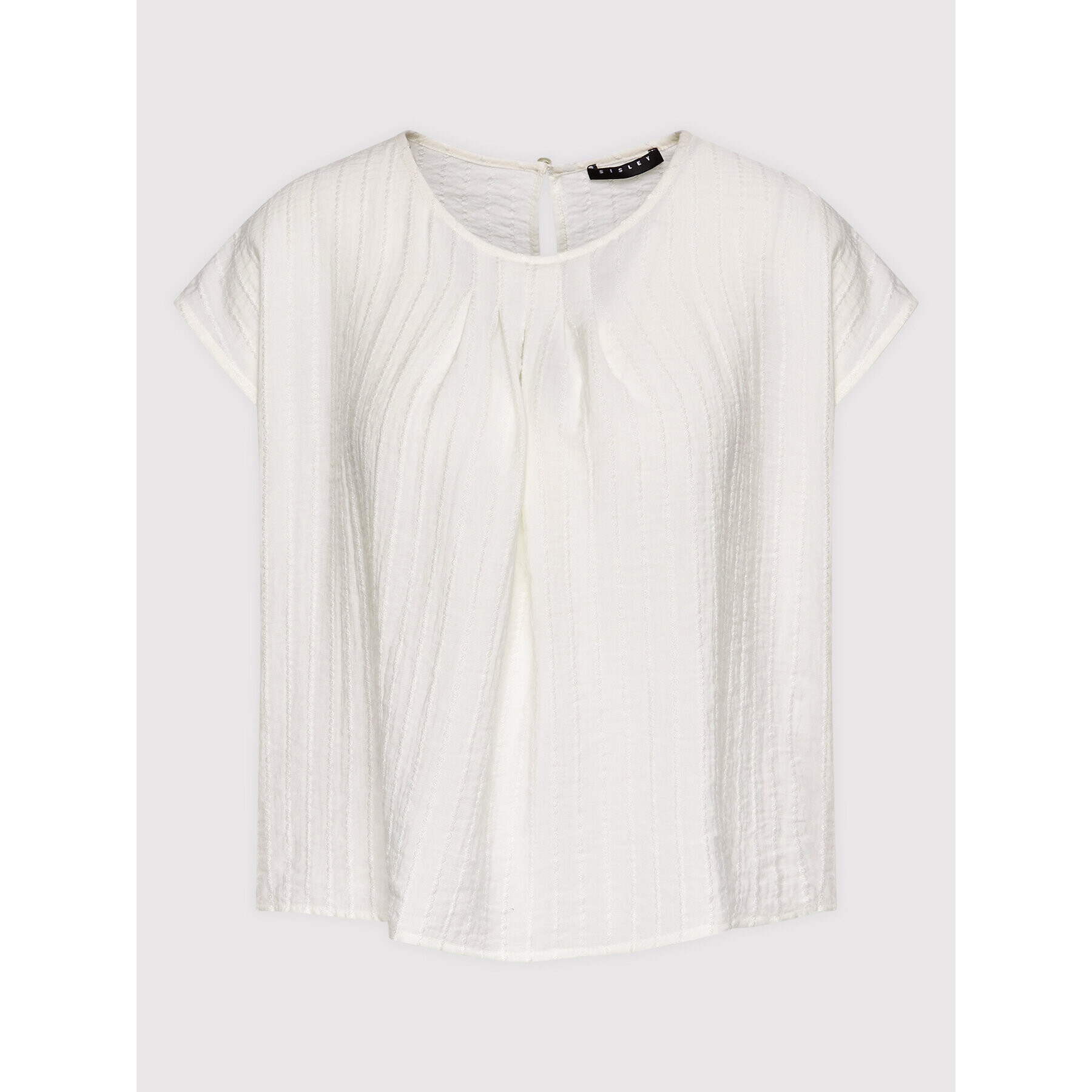Sisley Блуза 5XYWLQ018 Бял Straight Fit - Pepit.bg