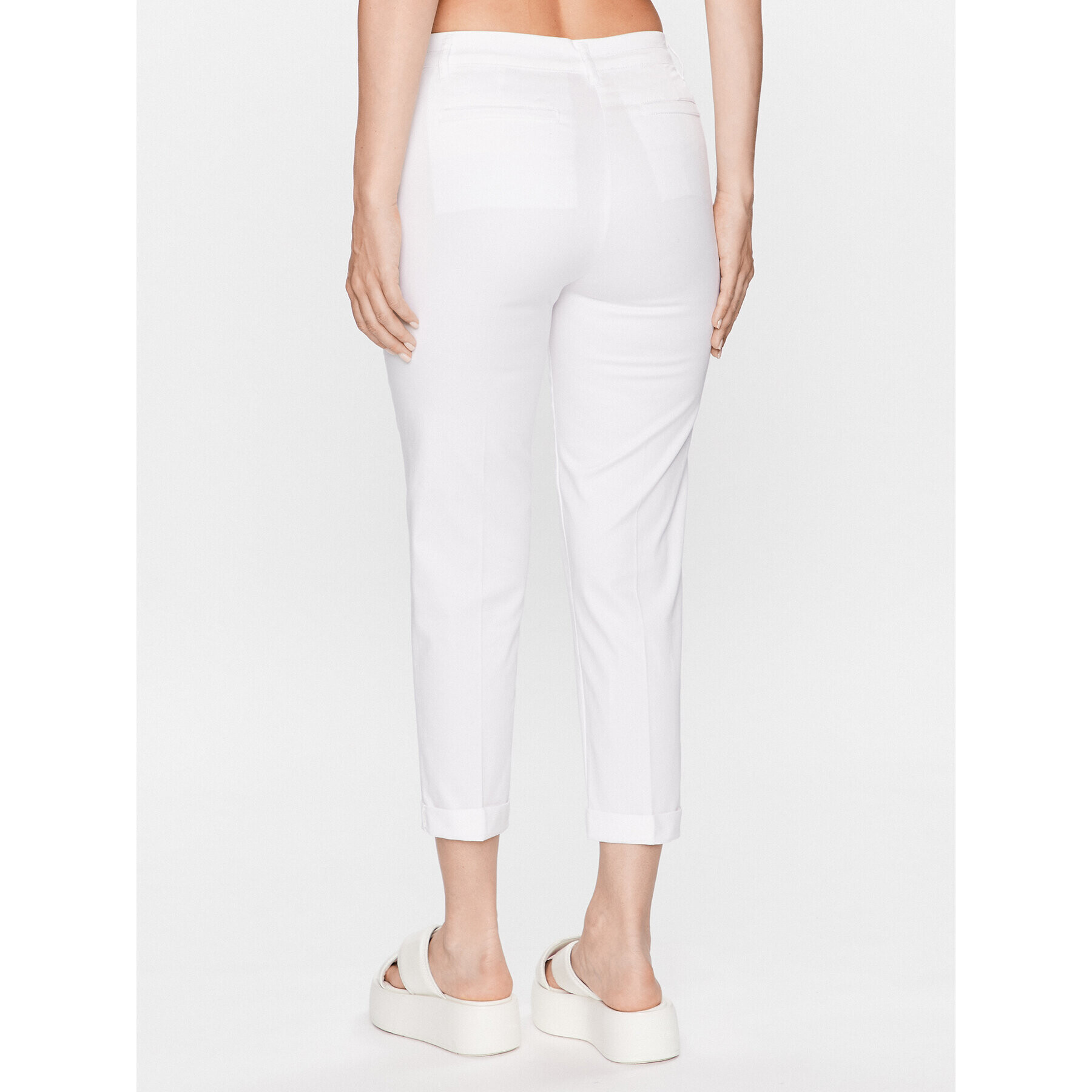 Sisley Чино панталони 4ED4LF00R Бял Slim Fit - Pepit.bg