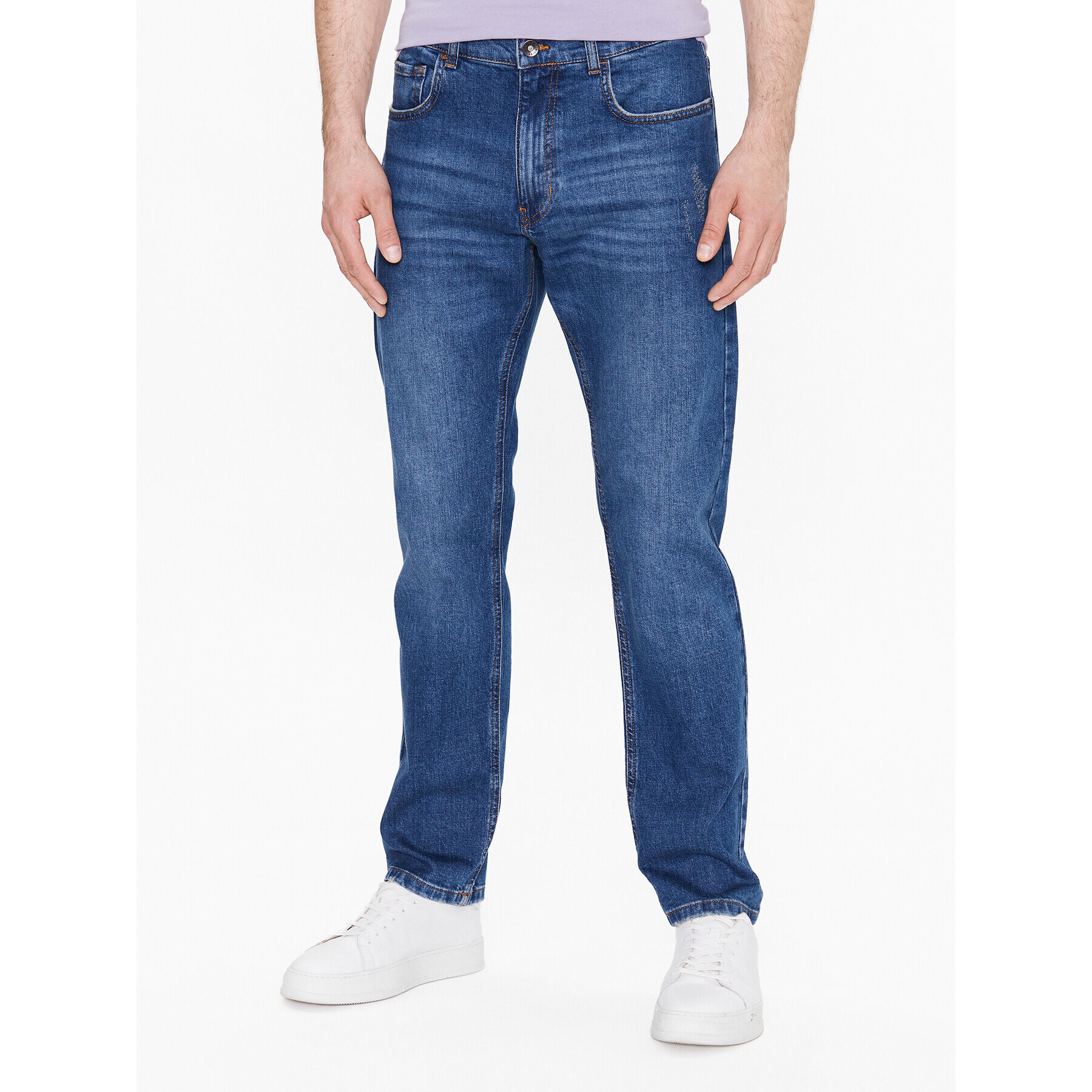 Sisley Дънки 4I4ISE010 Тъмносин Regular Fit - Pepit.bg