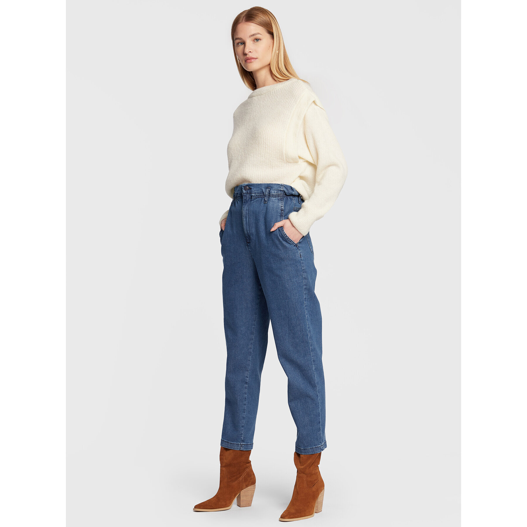Sisley Дънки 4Z9RLE018 Син Relaxed Fit - Pepit.bg