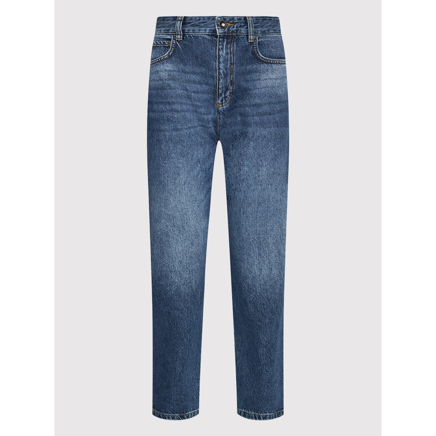 Sisley Дънки 4ZOLLE003 Тъмносин Mom Fit - Pepit.bg