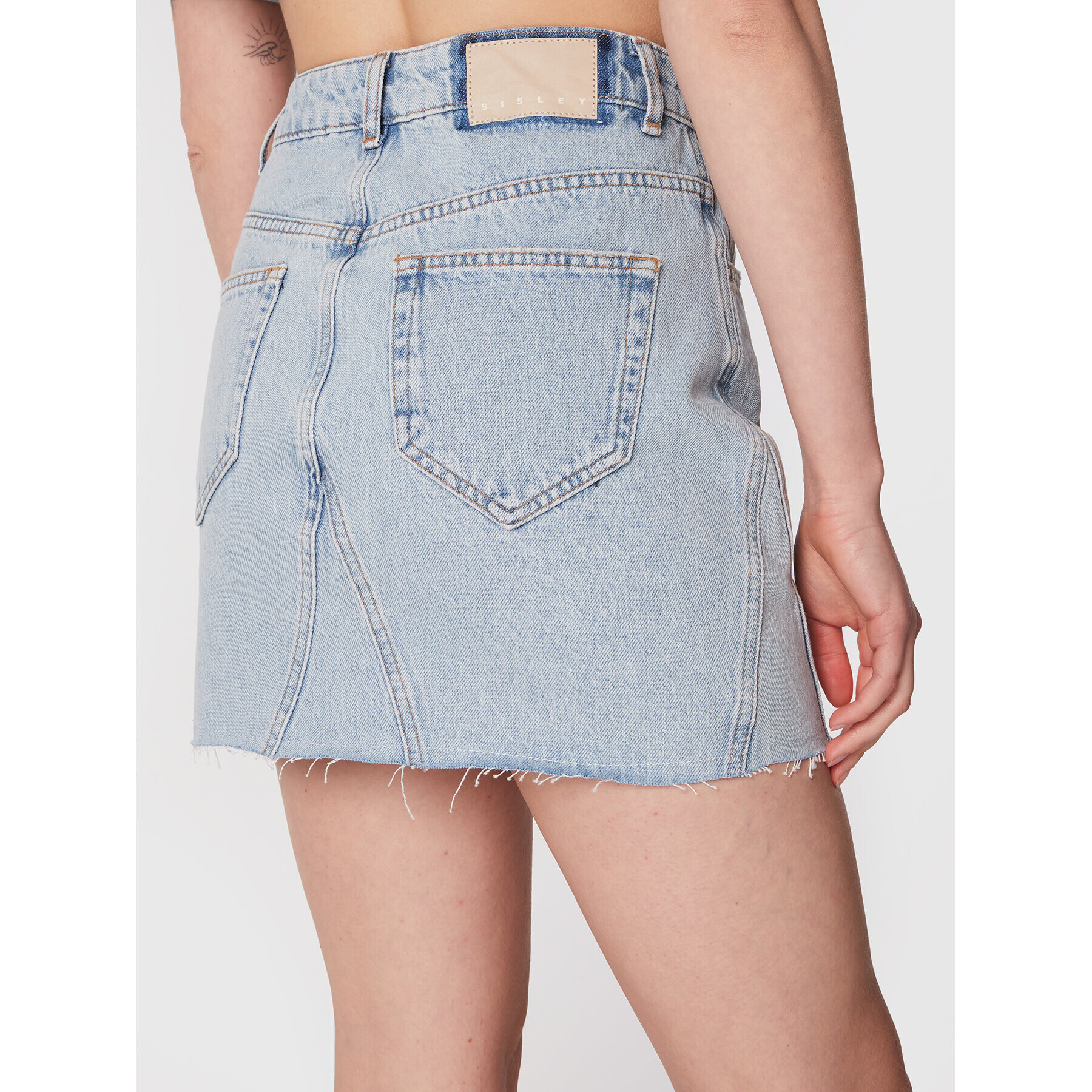 Sisley Дънкова пола 497SL0010 Син Regular Fit - Pepit.bg