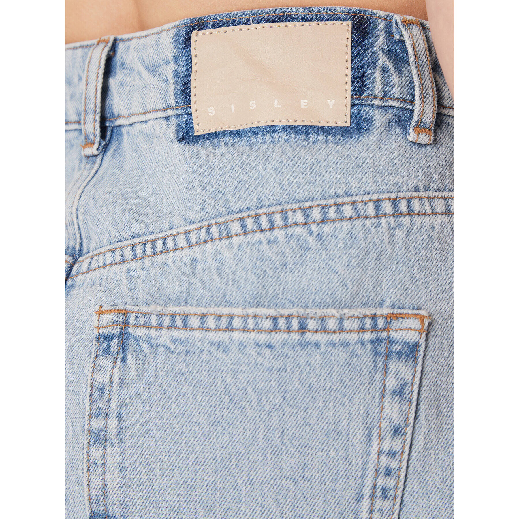 Sisley Дънкова пола 497SL0010 Син Regular Fit - Pepit.bg