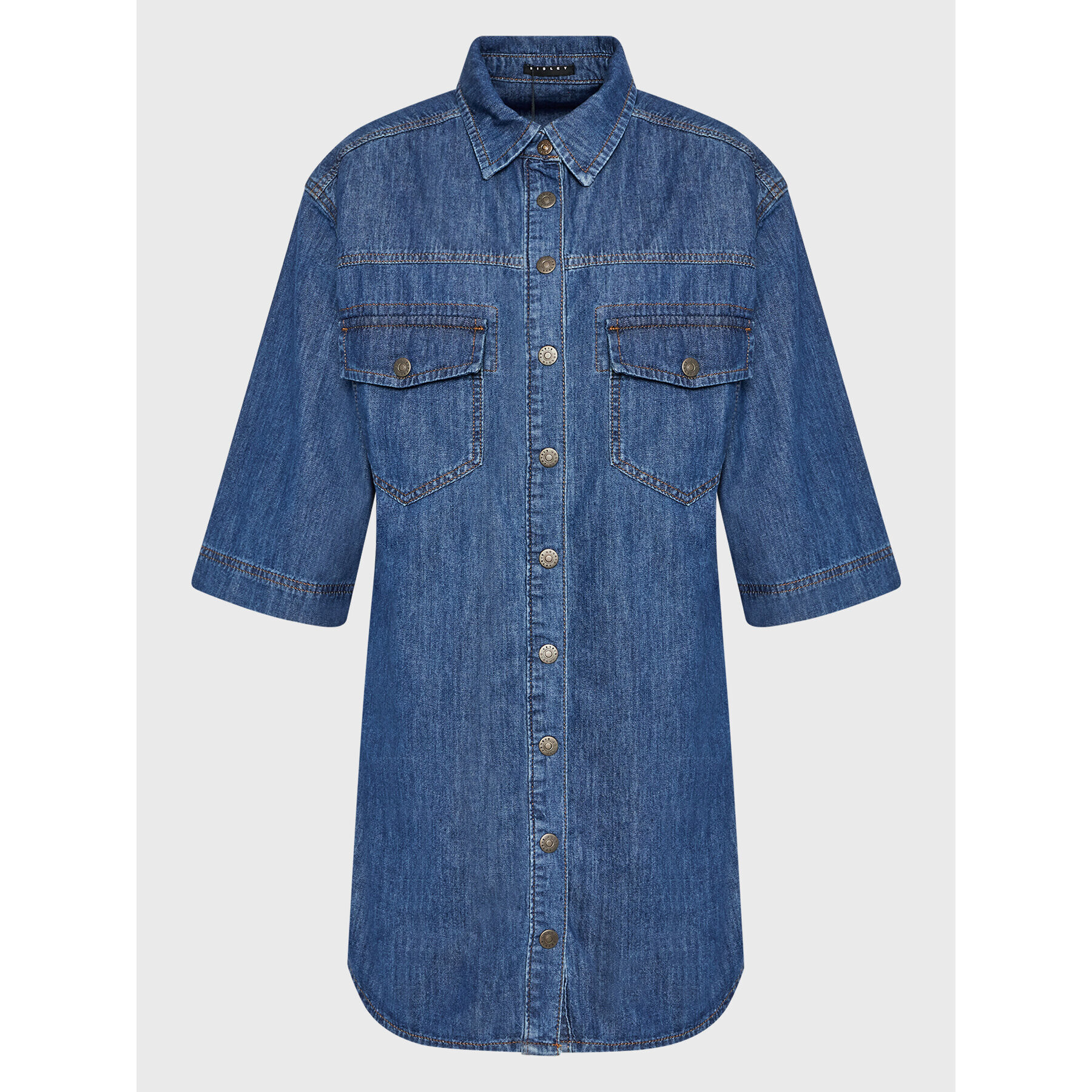 Sisley Дънкова рокля 4FU6LV023 Син Regular Fit - Pepit.bg