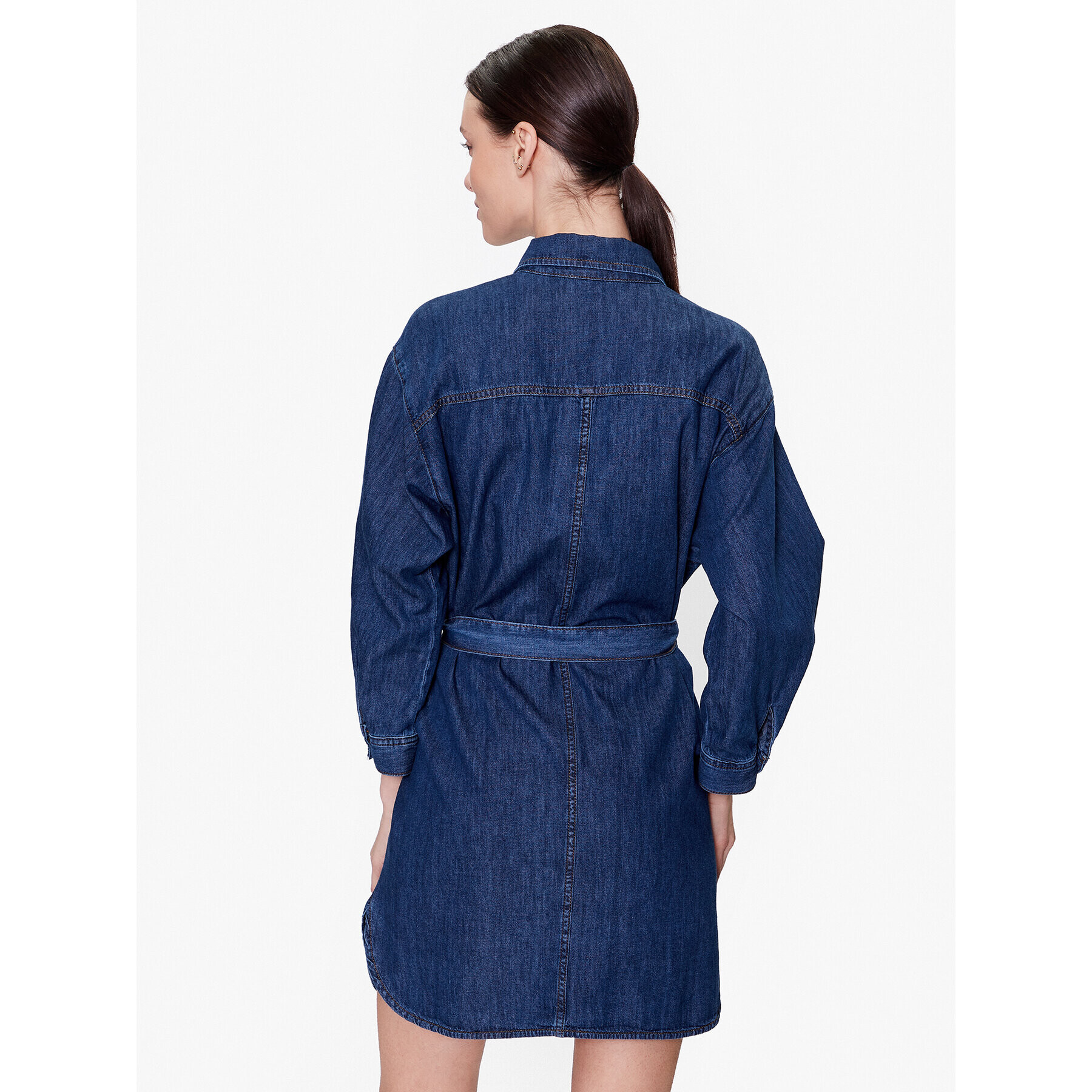Sisley Дънкова рокля 4FU6LV039 Тъмносин Regular Fit - Pepit.bg