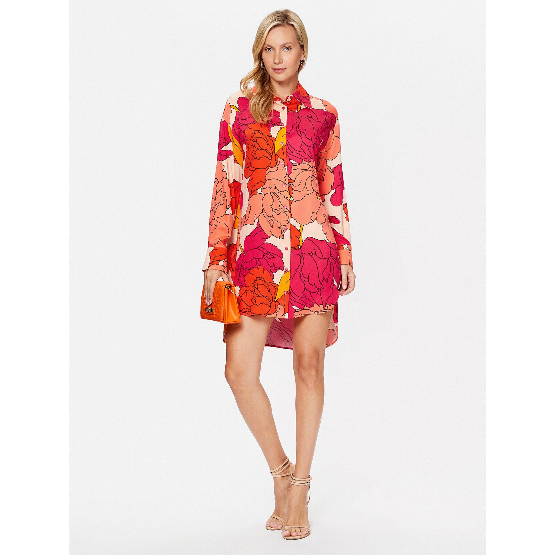 Sisley Ежедневна рокля 40NMLV03I Червен Regular Fit - Pepit.bg