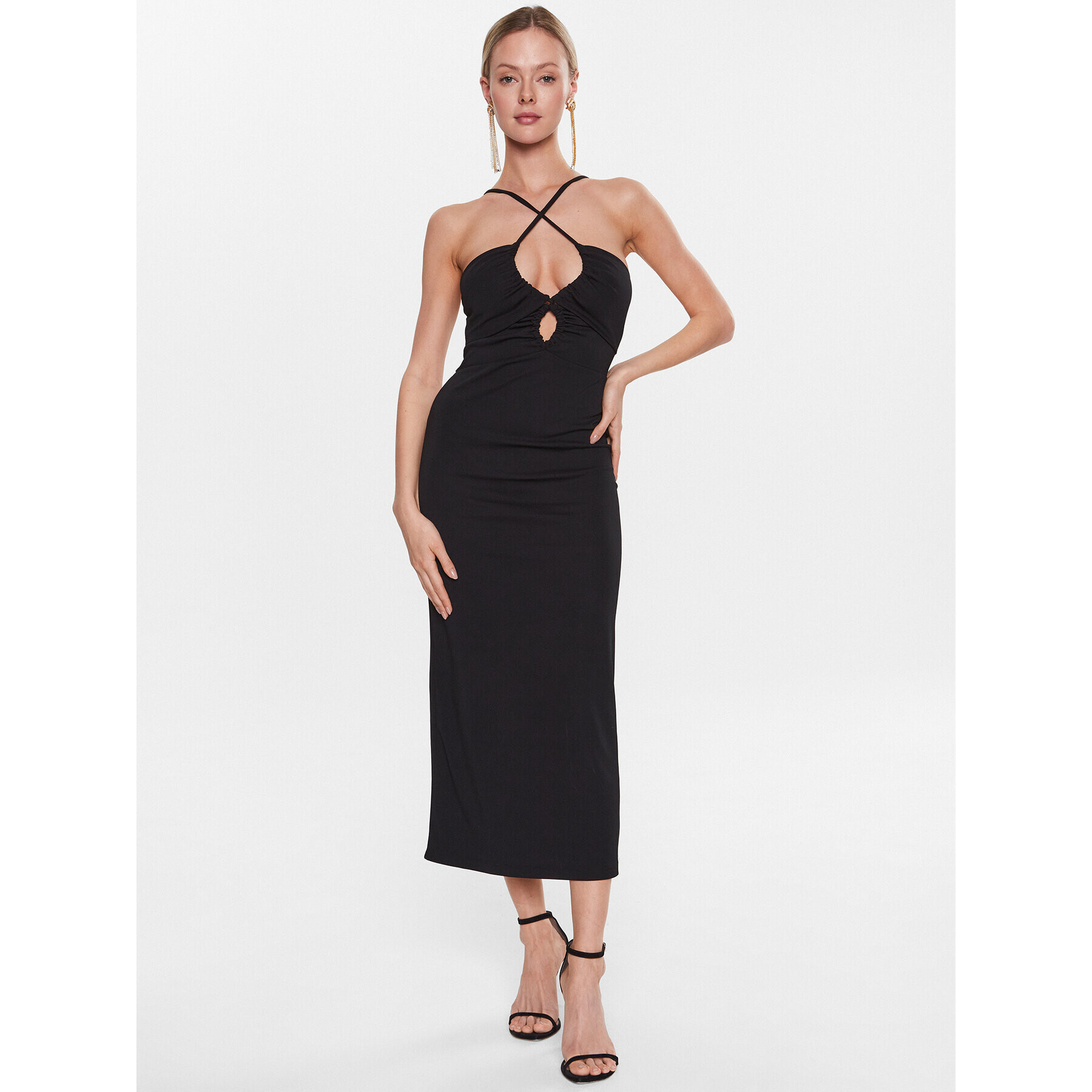 Sisley Ежедневна рокля 41L1LV03U Черен Regular Fit - Pepit.bg
