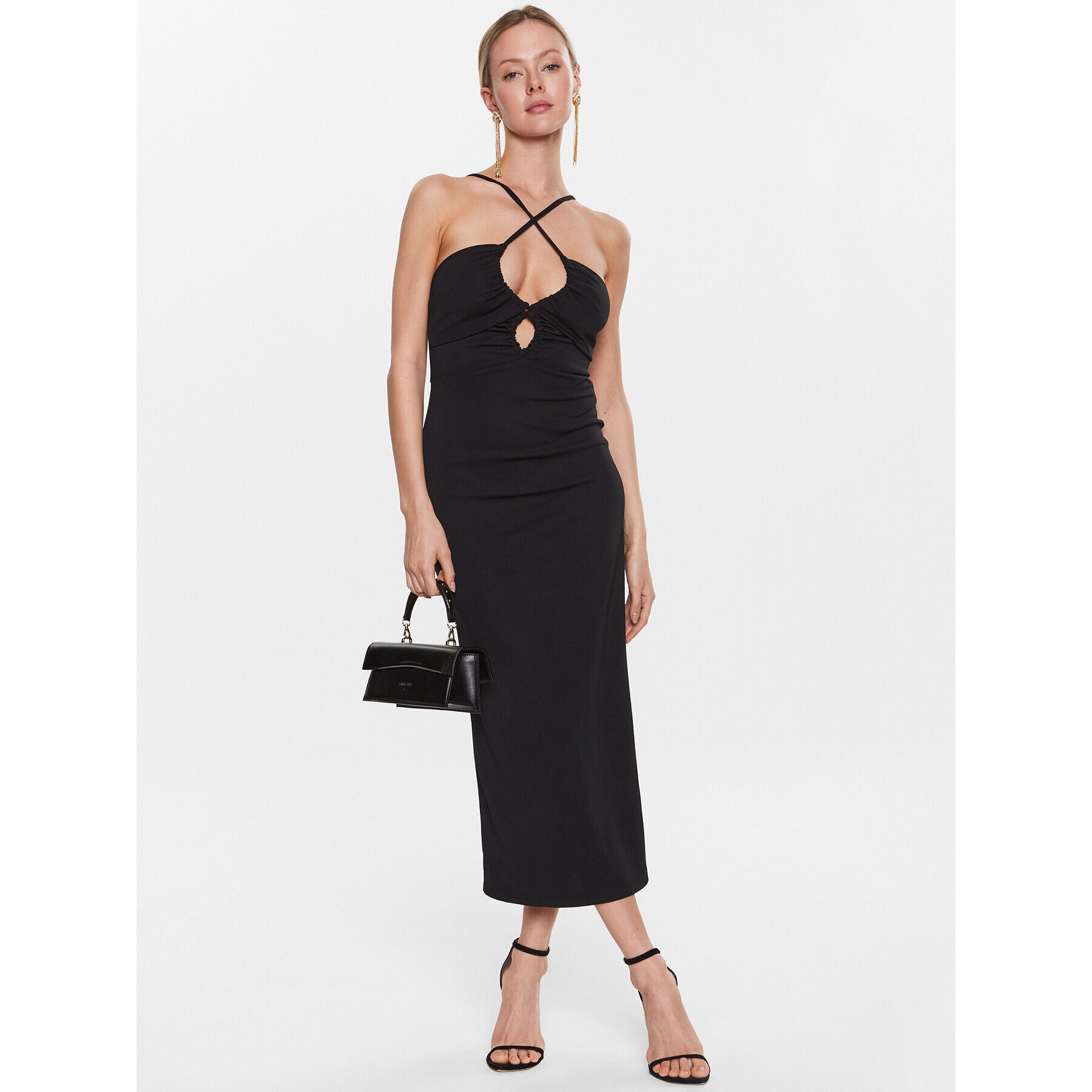 Sisley Ежедневна рокля 41L1LV03U Черен Regular Fit - Pepit.bg