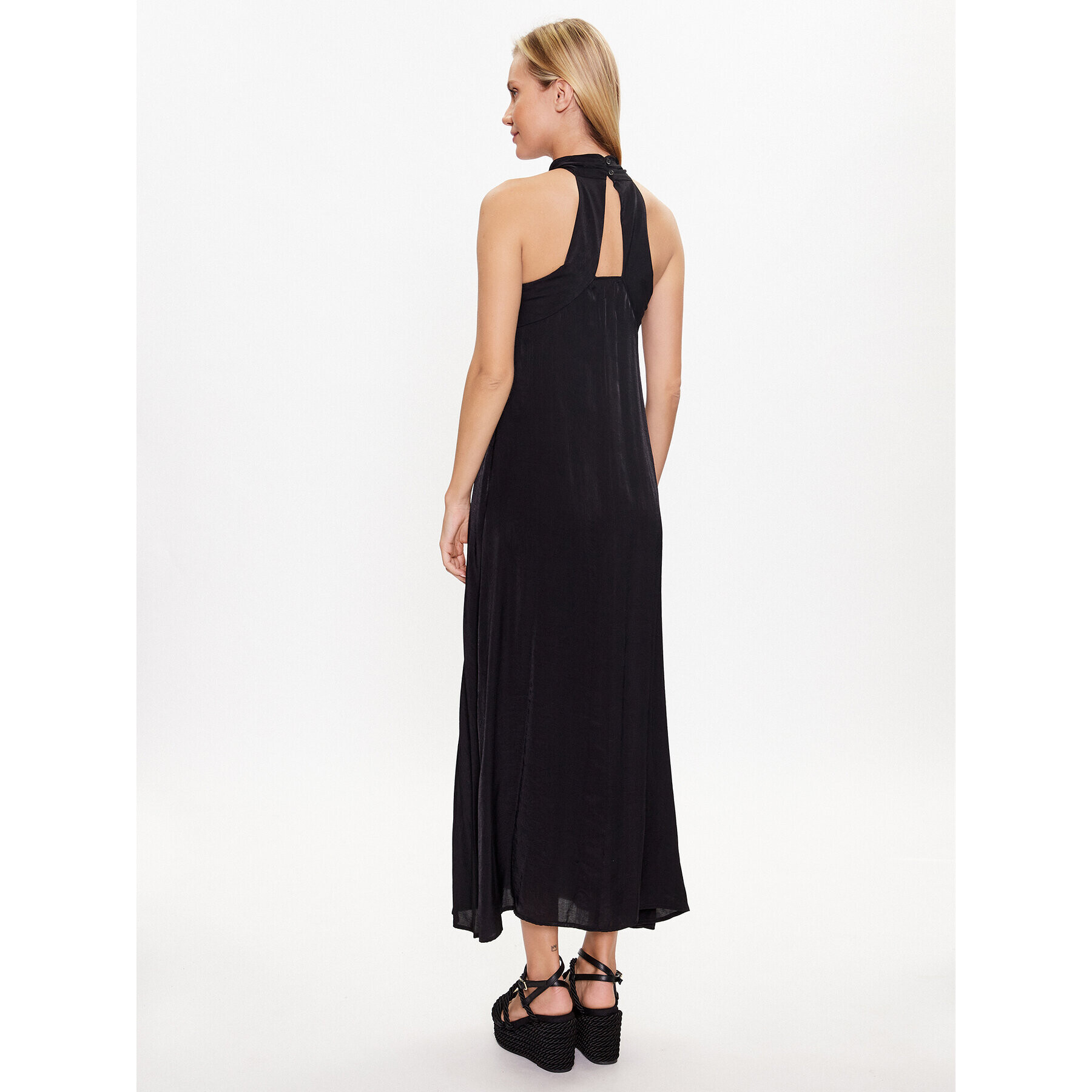 Sisley Ежедневна рокля 48PWLV043 Черен Regular Fit - Pepit.bg