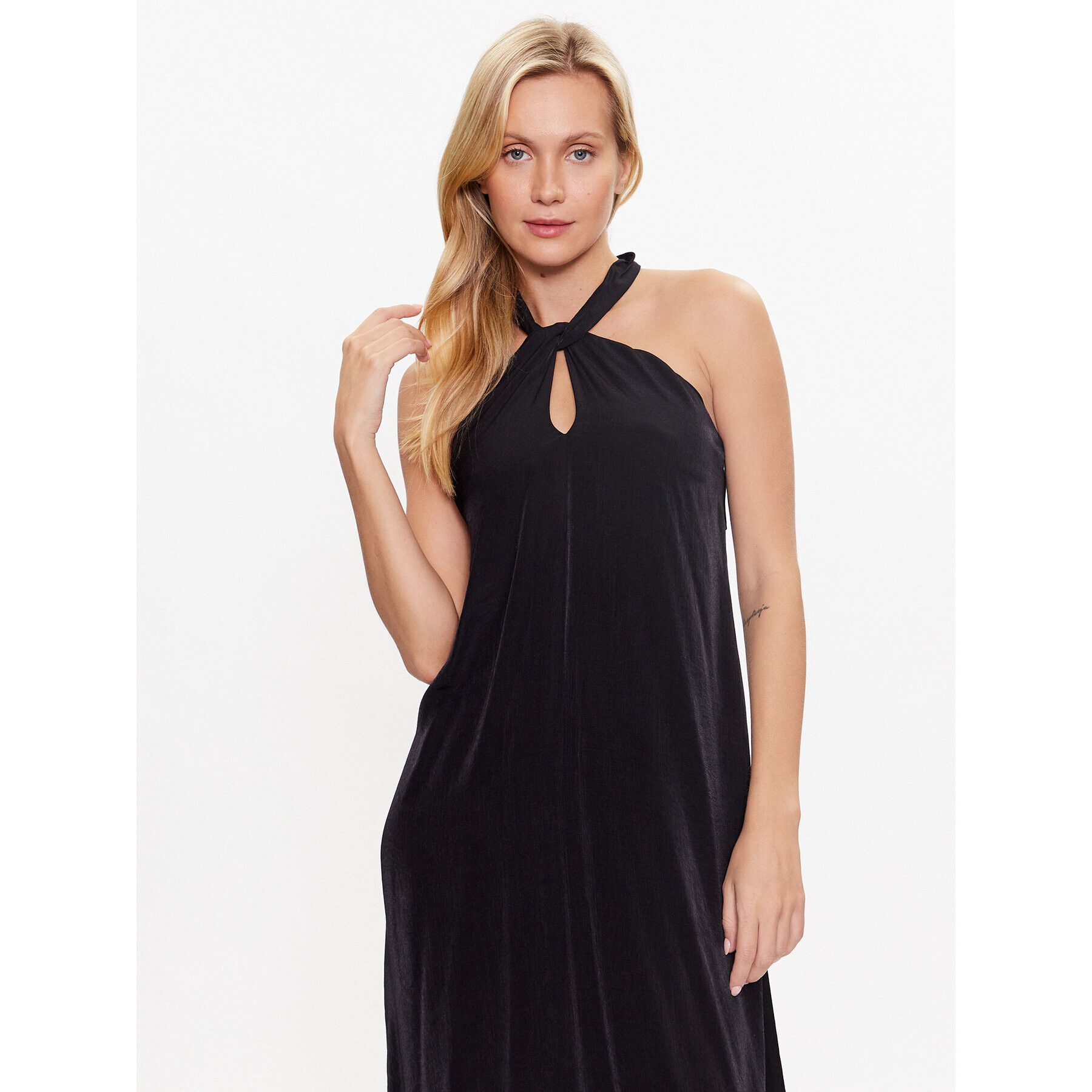 Sisley Ежедневна рокля 48PWLV043 Черен Regular Fit - Pepit.bg