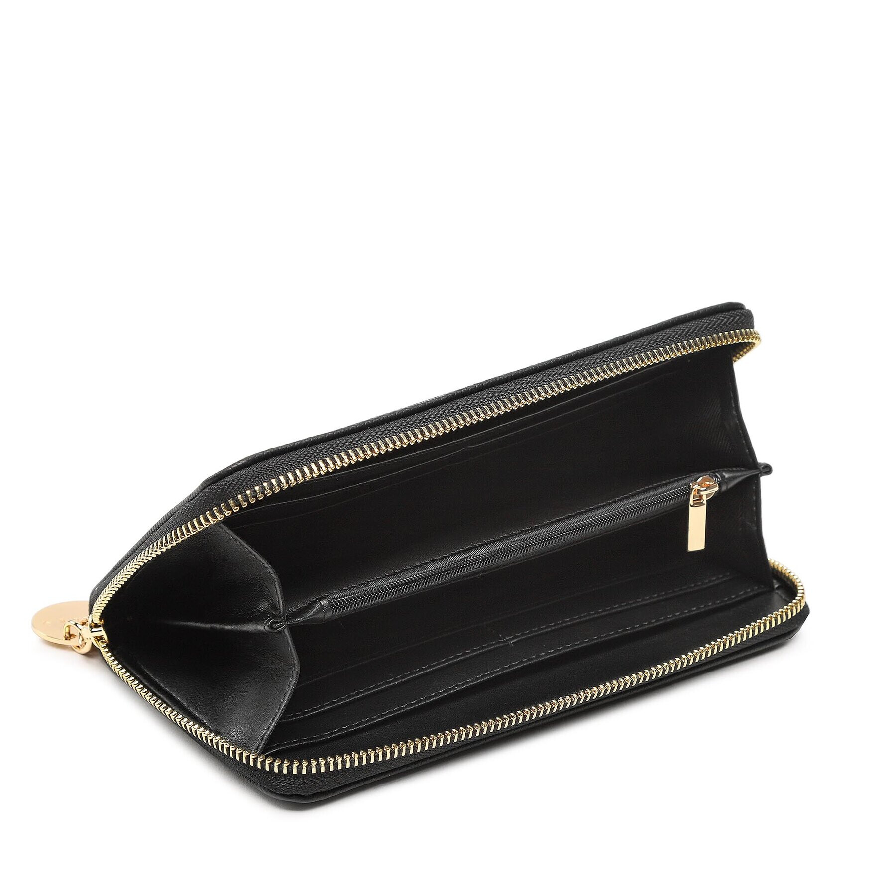 Sisley Голям дамски портфейл 6TILWY02G Черен - Pepit.bg