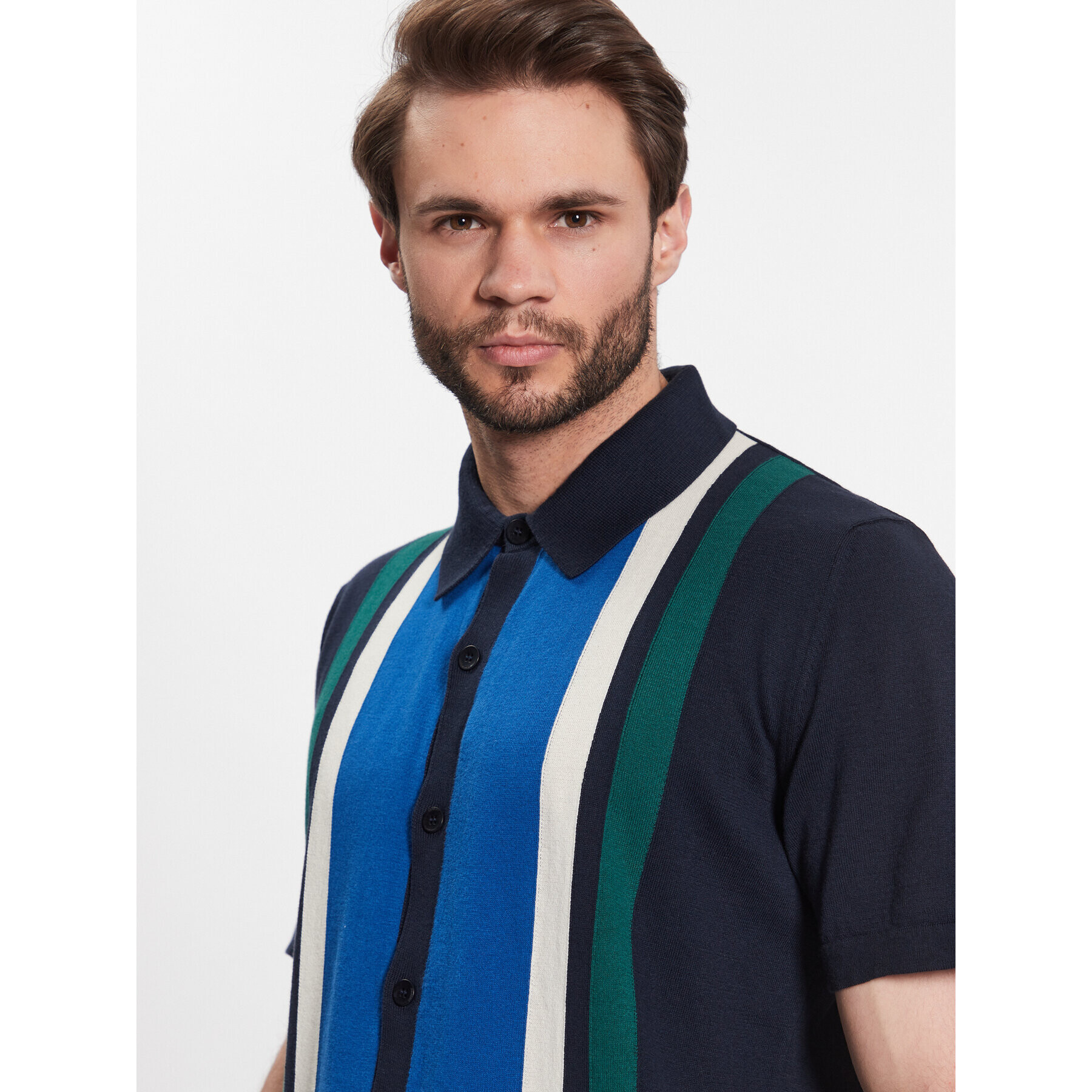 Sisley Кардиган 1094T500B Тъмносин Regular Fit - Pepit.bg