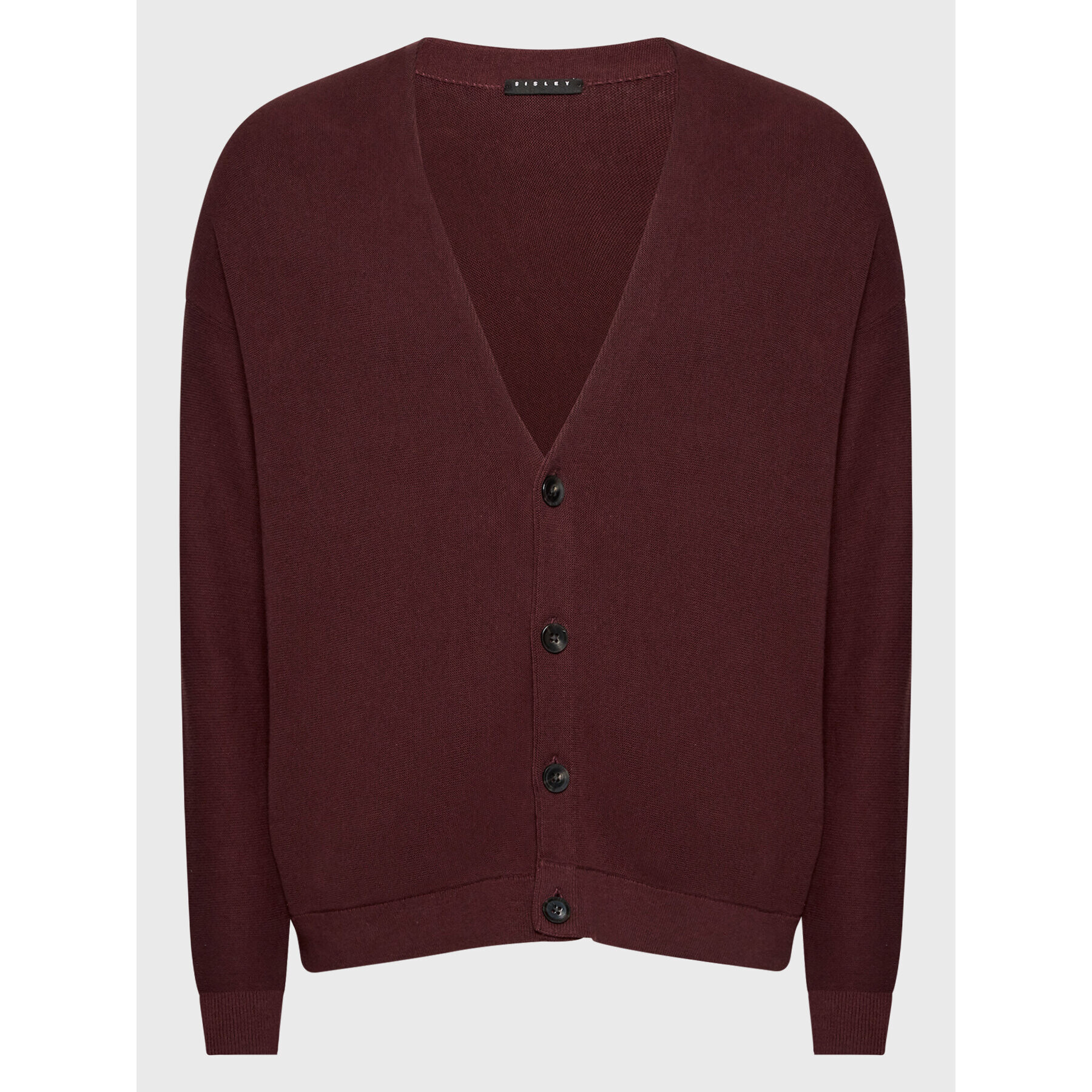 Sisley Кардиган 10C1S600A Бордо Regular Fit - Pepit.bg
