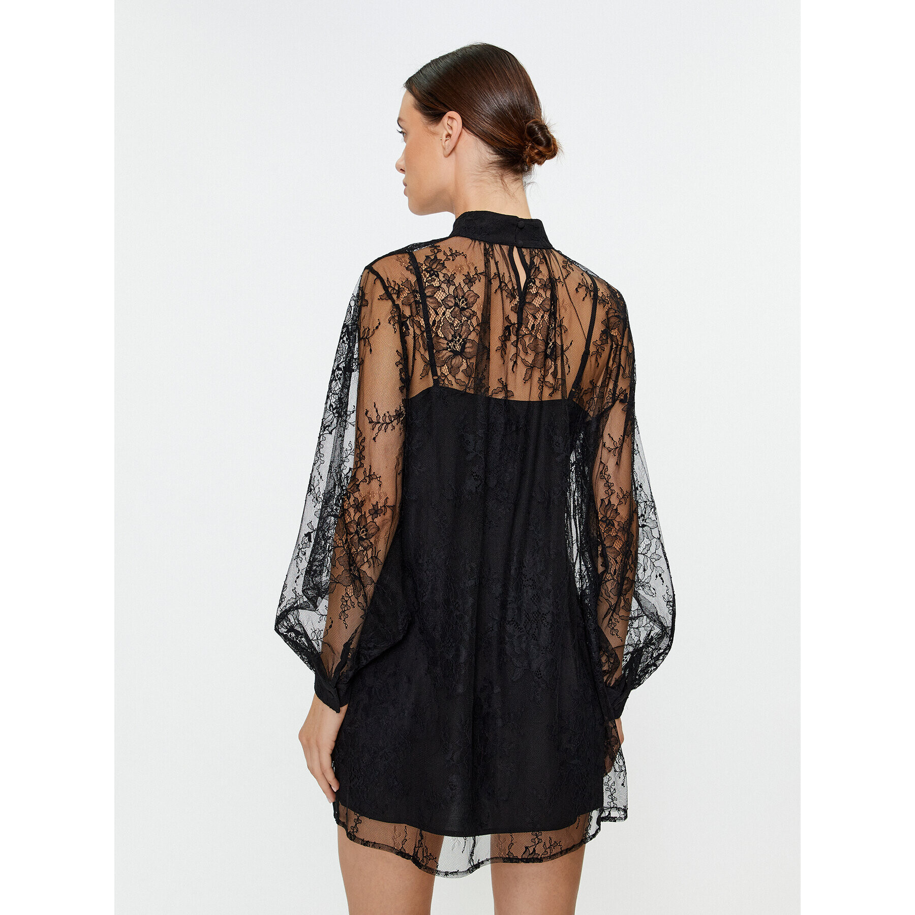 Sisley Коктейлна рокля 4FBYLV048 Черен Regular Fit - Pepit.bg