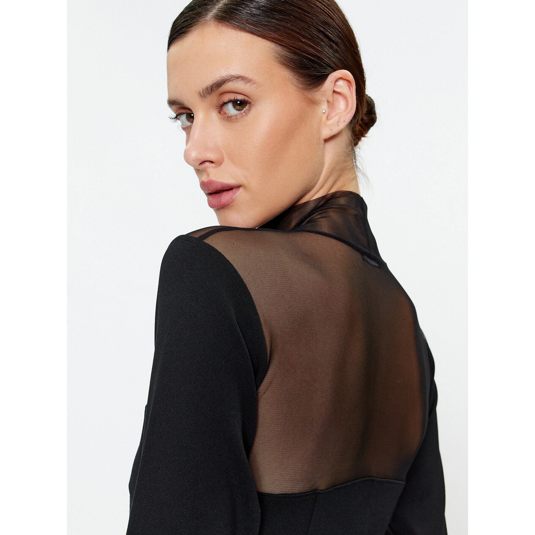 Sisley Коктейлна рокля 4V3CLV04F Черен Slim Fit - Pepit.bg