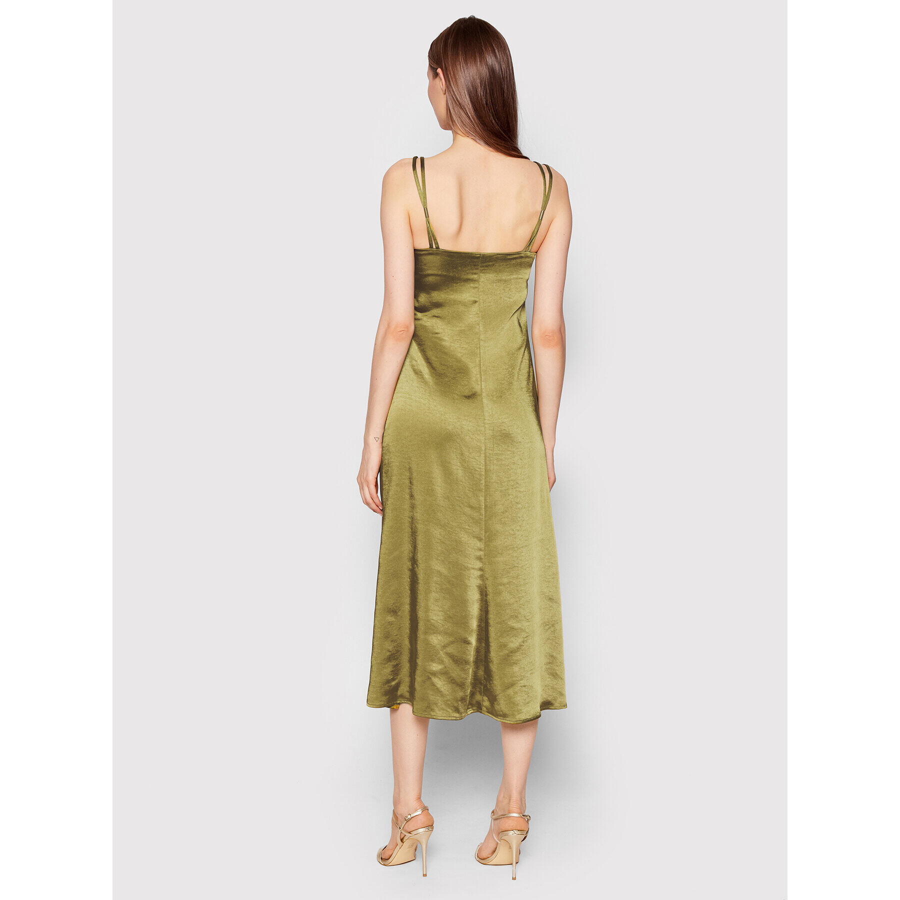 Sisley Коктейлна рокля 4RHELV00R Зелен Regular Fit - Pepit.bg