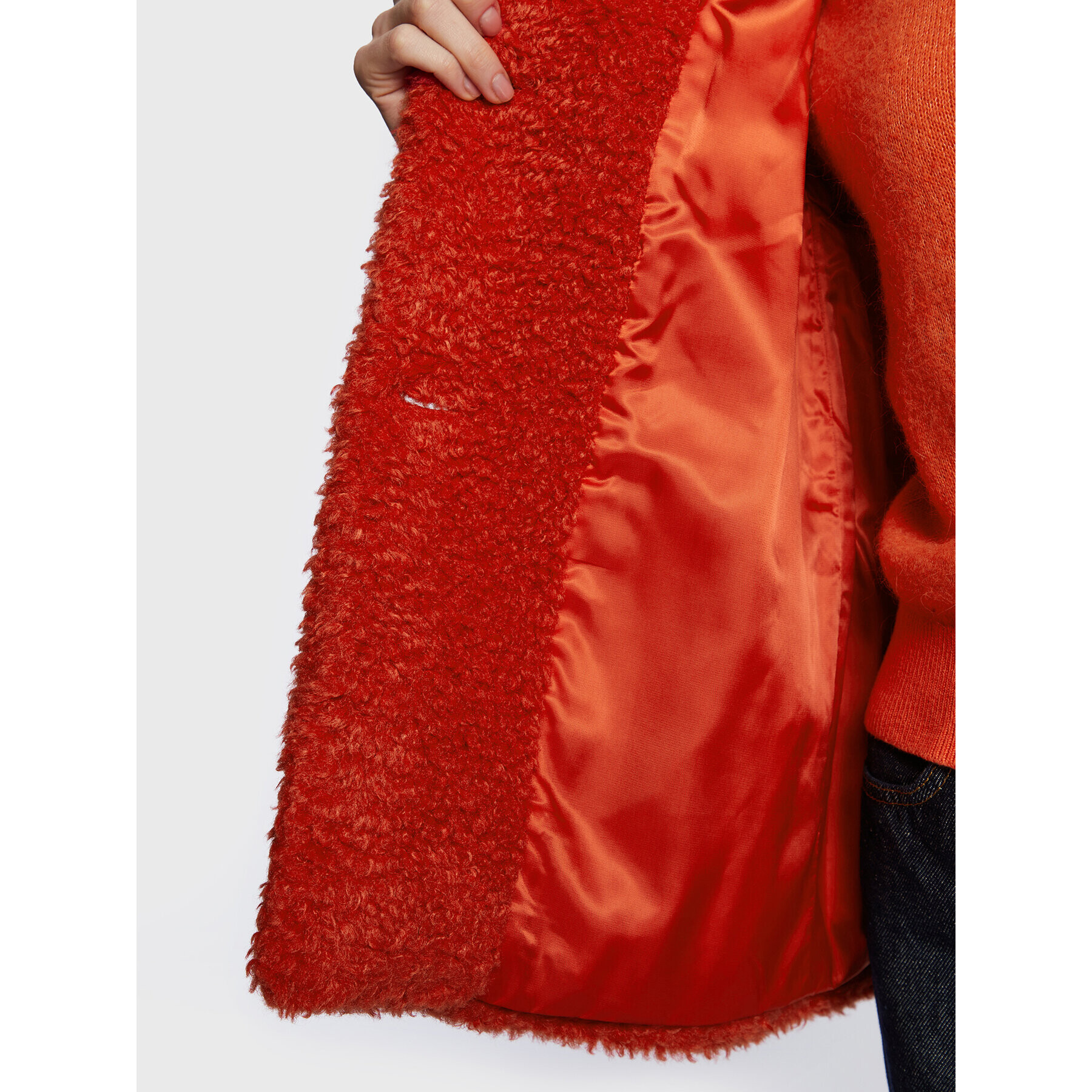 Sisley Кожух 20KVLN01H Оранжев Regular Fit - Pepit.bg