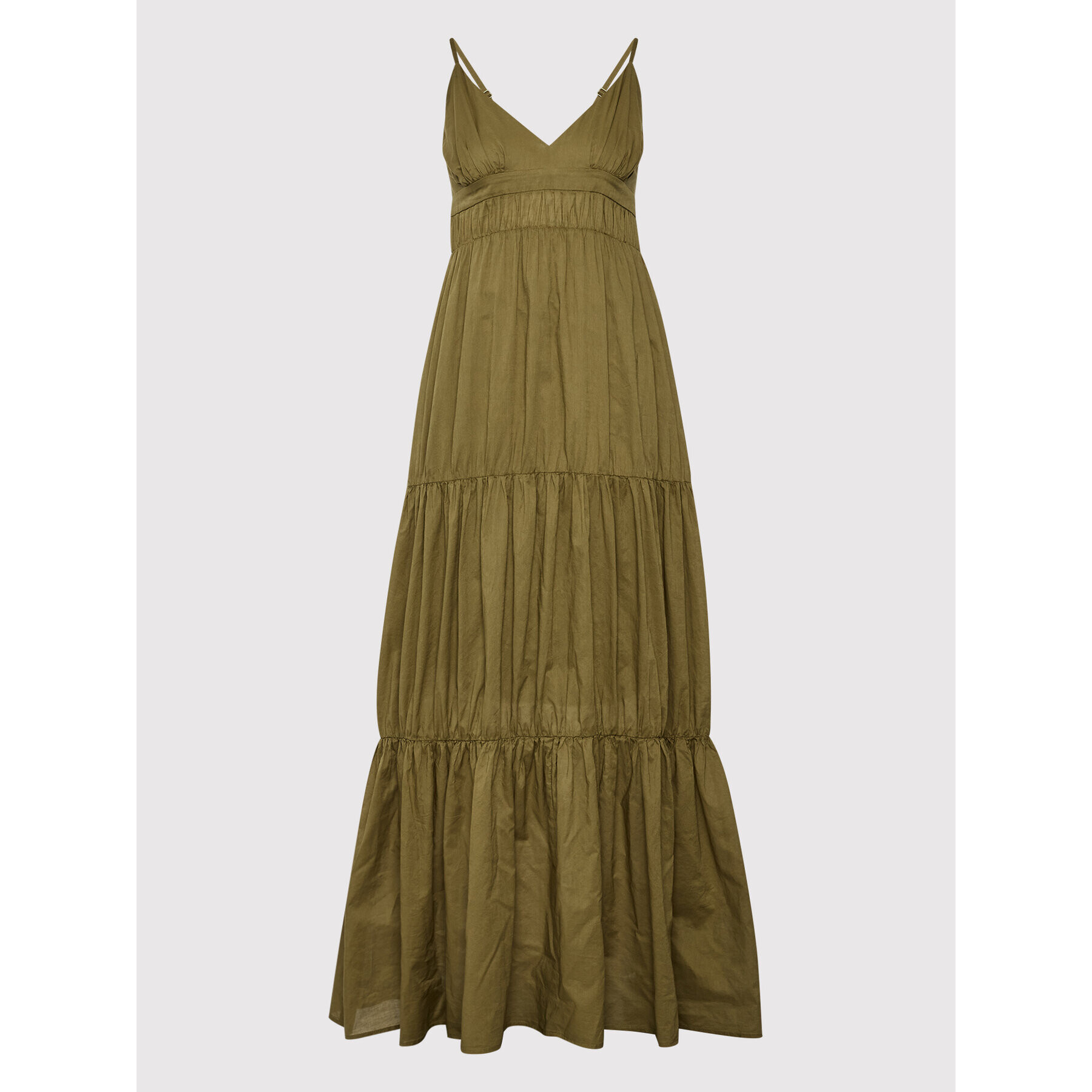 Sisley Лятна рокля 4HO1LV00W Зелен Regular Fit - Pepit.bg