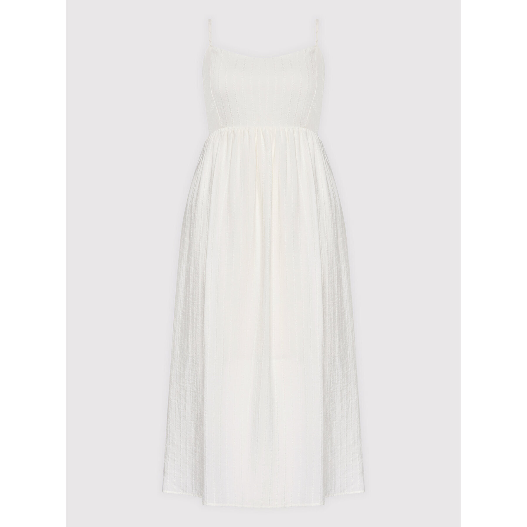 Sisley Лятна рокля 4XYWLV012 Бял Regular Fit - Pepit.bg